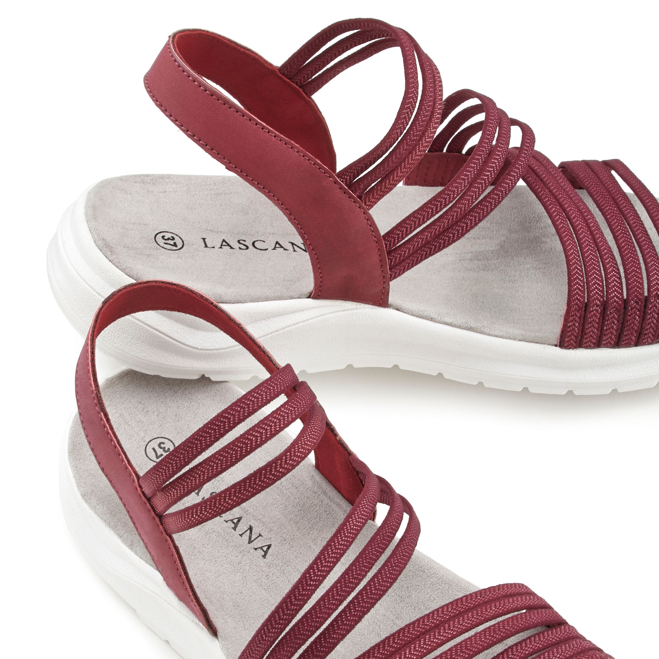 LASCANA Sandale »Sommerschuh«, Sandalette, Sommerschuh, ultraleichter Sohle,elastische Riemchen VEGAN