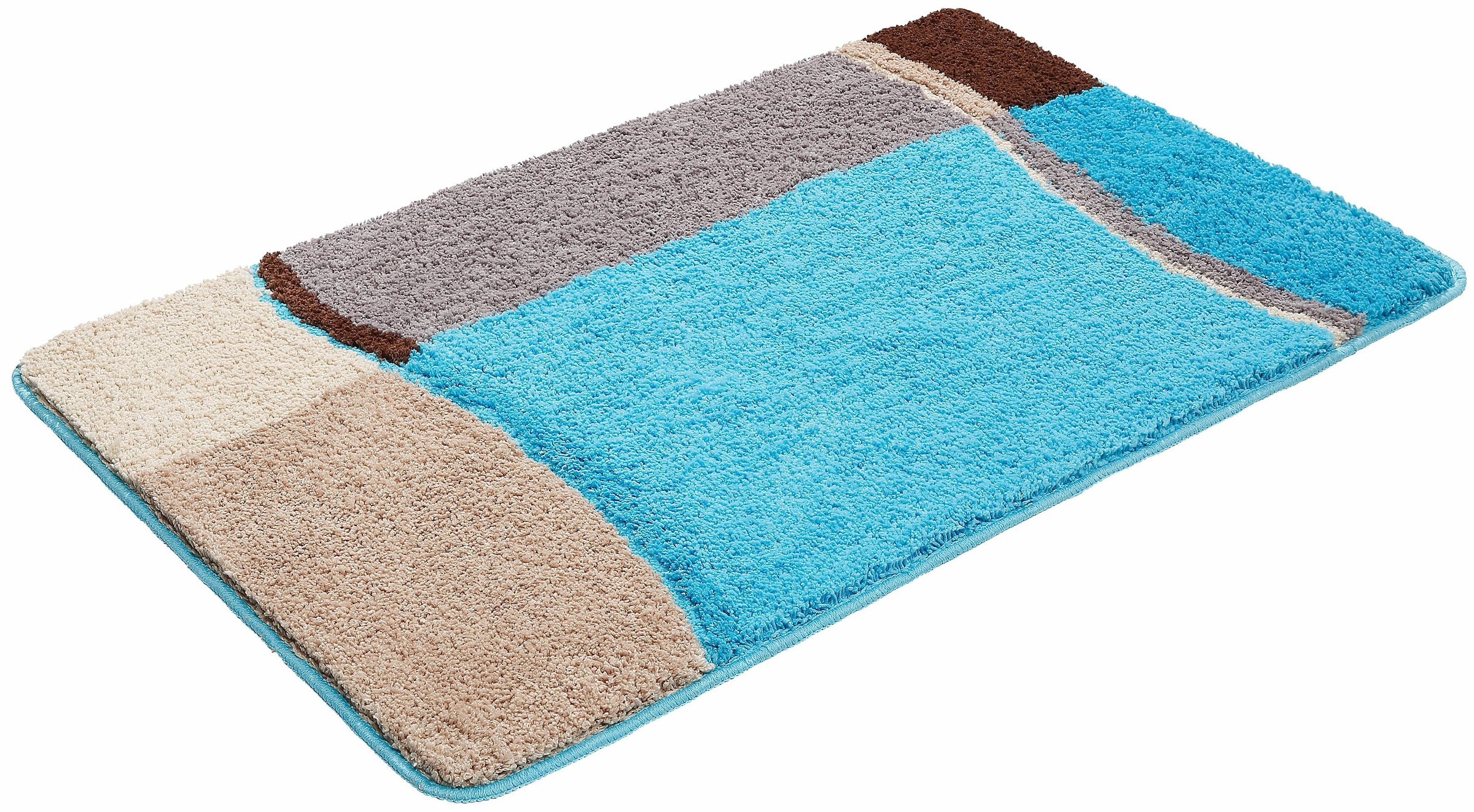 my home Badematte »Belio, Badvorleger, Badezimmer Teppich« Höhe 20 mm rutschhemmend beschichtet fussbodenheizungsgeeignet | schnell trocknend | strapazierfähig Badematte, Badteppich, Badematten auch als 2 tlg. Set erhältlich, bunt