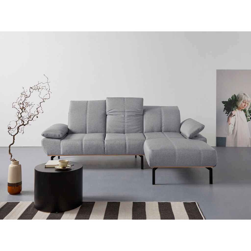 Places of Style Ecksofa »Ryedal«, wahlweise mit oder ohne Sockel in Wildeiche-Optik