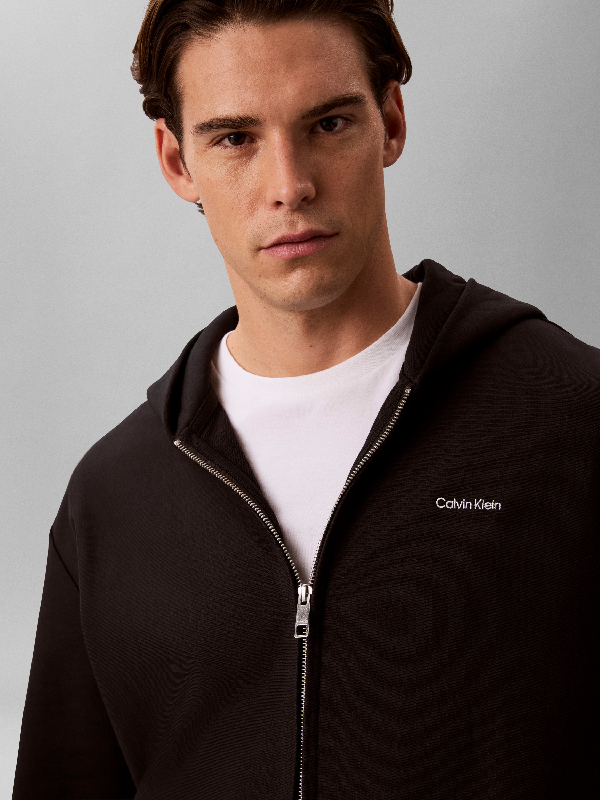 Calvin Klein Jeans Kapuzensweatjacke Regular Fit, 2-Wege-Zipper