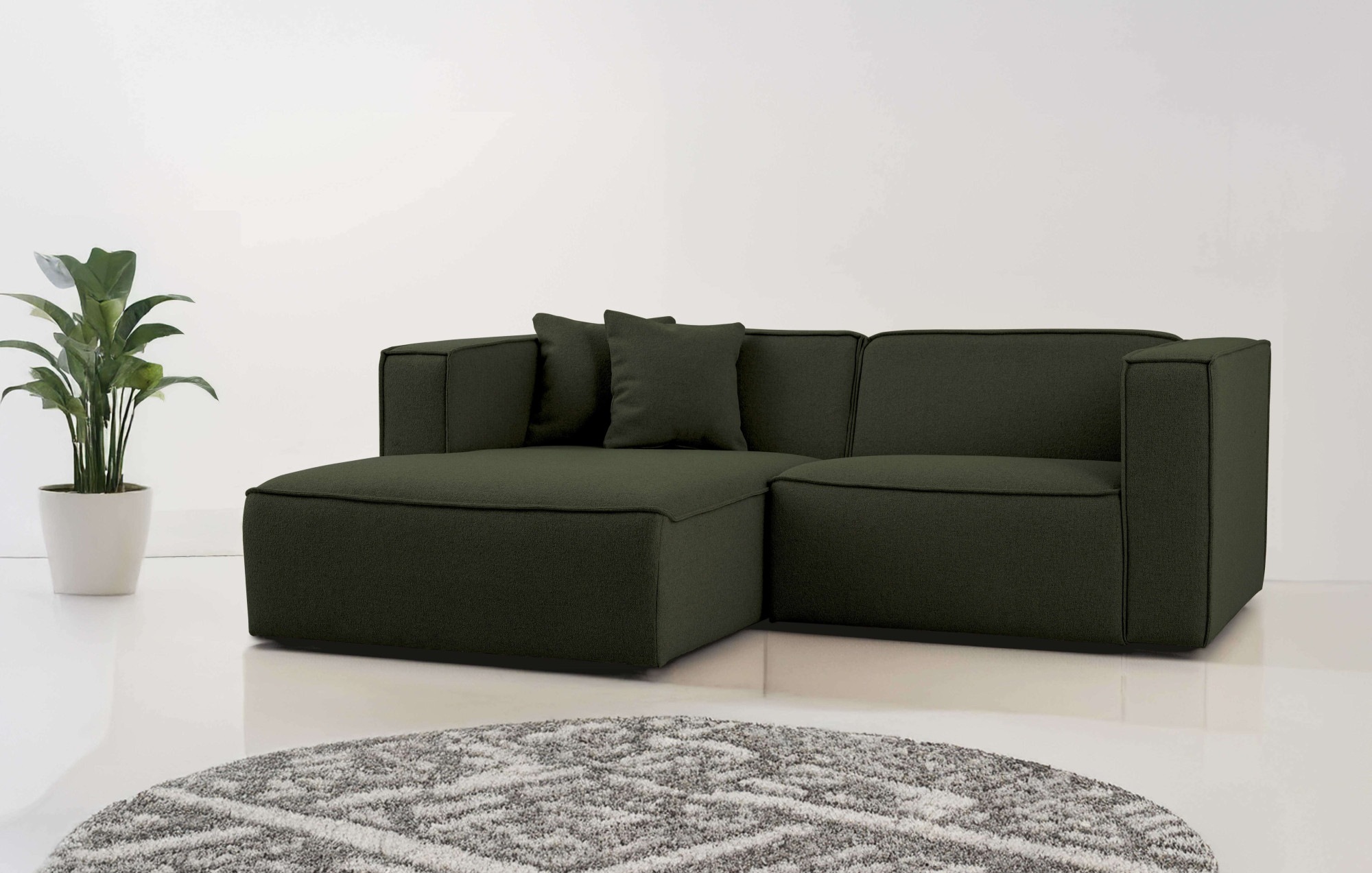 Image of GOODproduct Ecksofa "Tammie" Breite 222 cm, Webstoff fein, bodentief, mit Wellenunterfederung