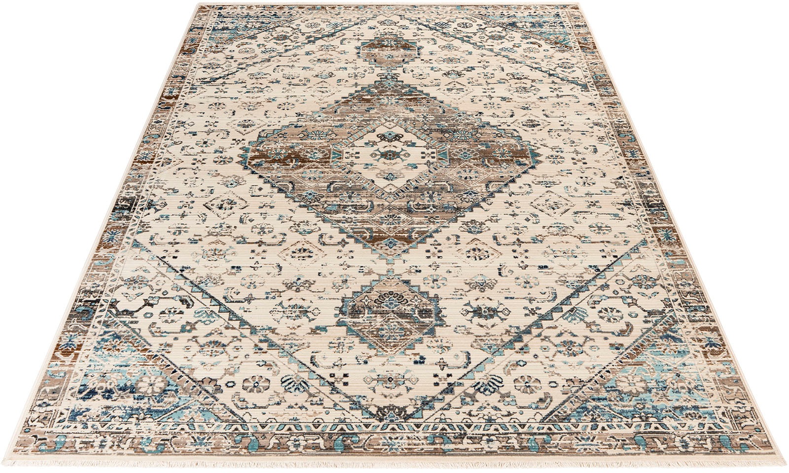 Image of Obsession Teppich »My Inca 359«, rechteckig, 6 mm Höhe, Kurzflor, Orient-Optik, Vintage Design, mit Fransen, ideal im Wohnzimmer & Schlafzimmer bei Ackermann Versand Schweiz