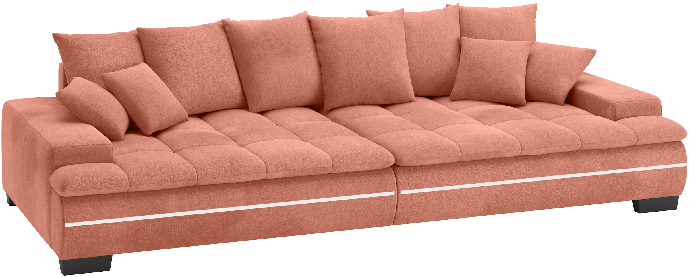 Mr. Couch Big-Sofa »Haiti II RGB-LED«, RGB-LED Beleuchtung, mit Handwerklich gearbeiteter Komfort-Steppung