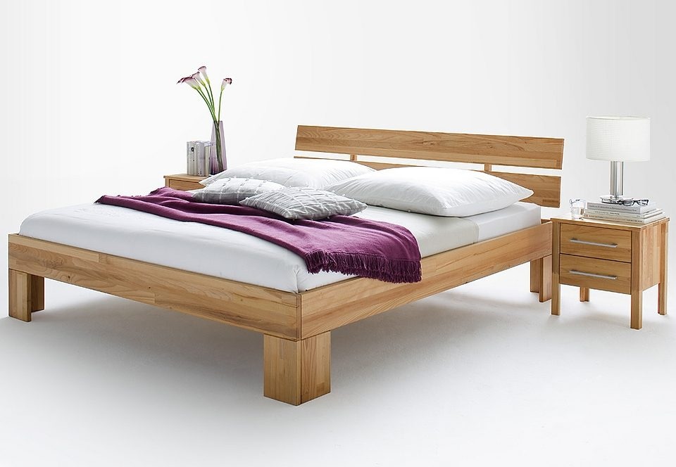 Image of Home affaire Massivholzbett »Modesty II«, aus massiver Kernbuche, in verschiedenen Breiten, mit Metallbeschlägen bei Ackermann Versand Schweiz