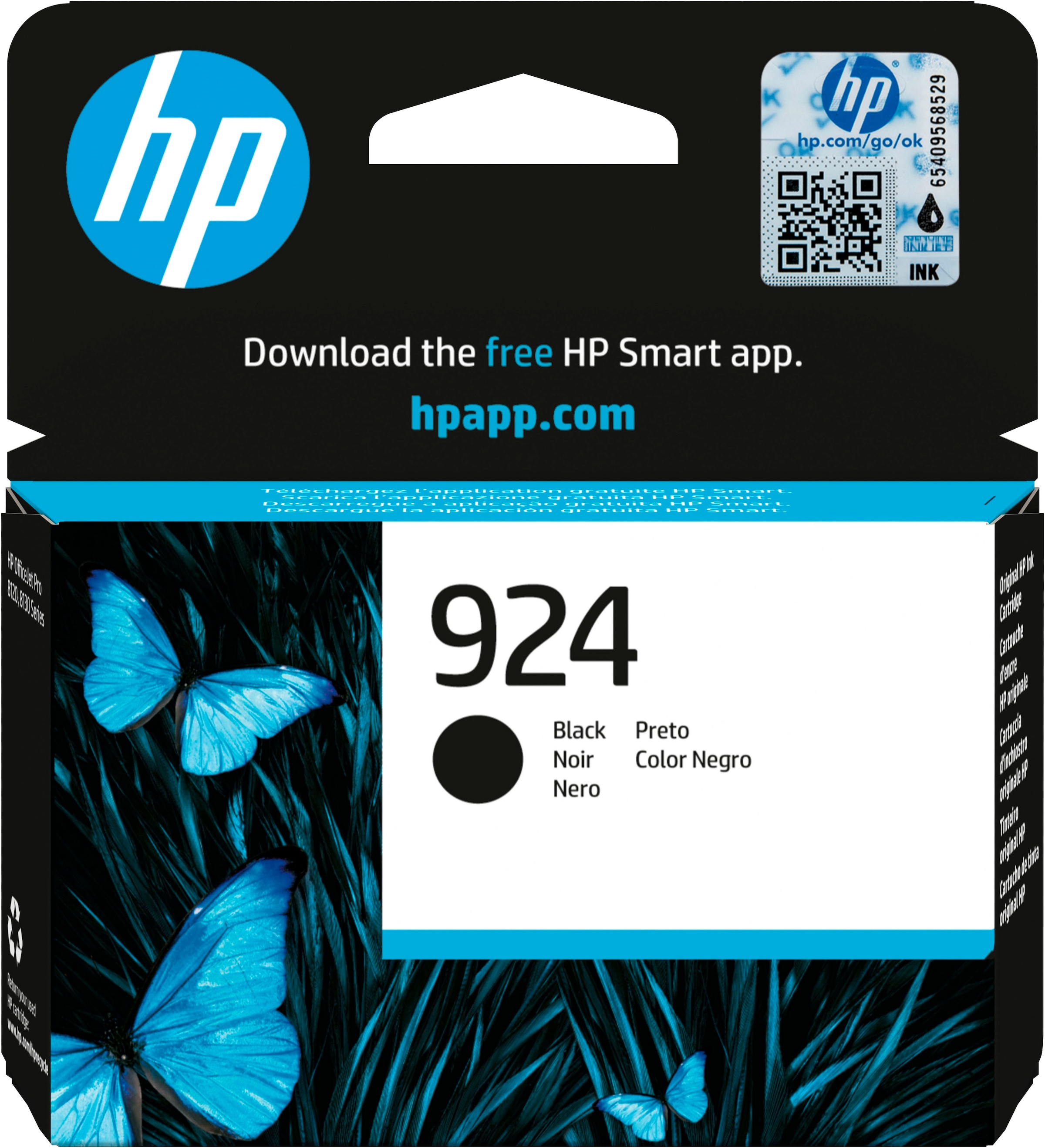 Image of HP Tintenpatrone "HP original Druckerpatrone 924 Black" 3 Probemonate gratis* drucken