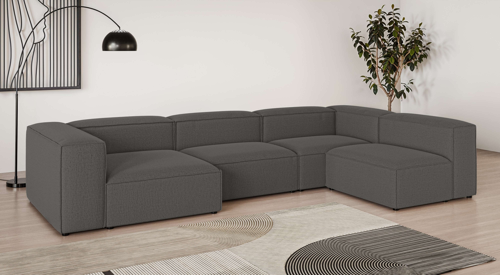 GOODproduct Paysage de salon »HAILY U-Form mit Ottomane links/rechts, Masse B/T/H: 360/200/72 cm« als Modul oder separat verwendbar, für individuelle Zusammenstellung