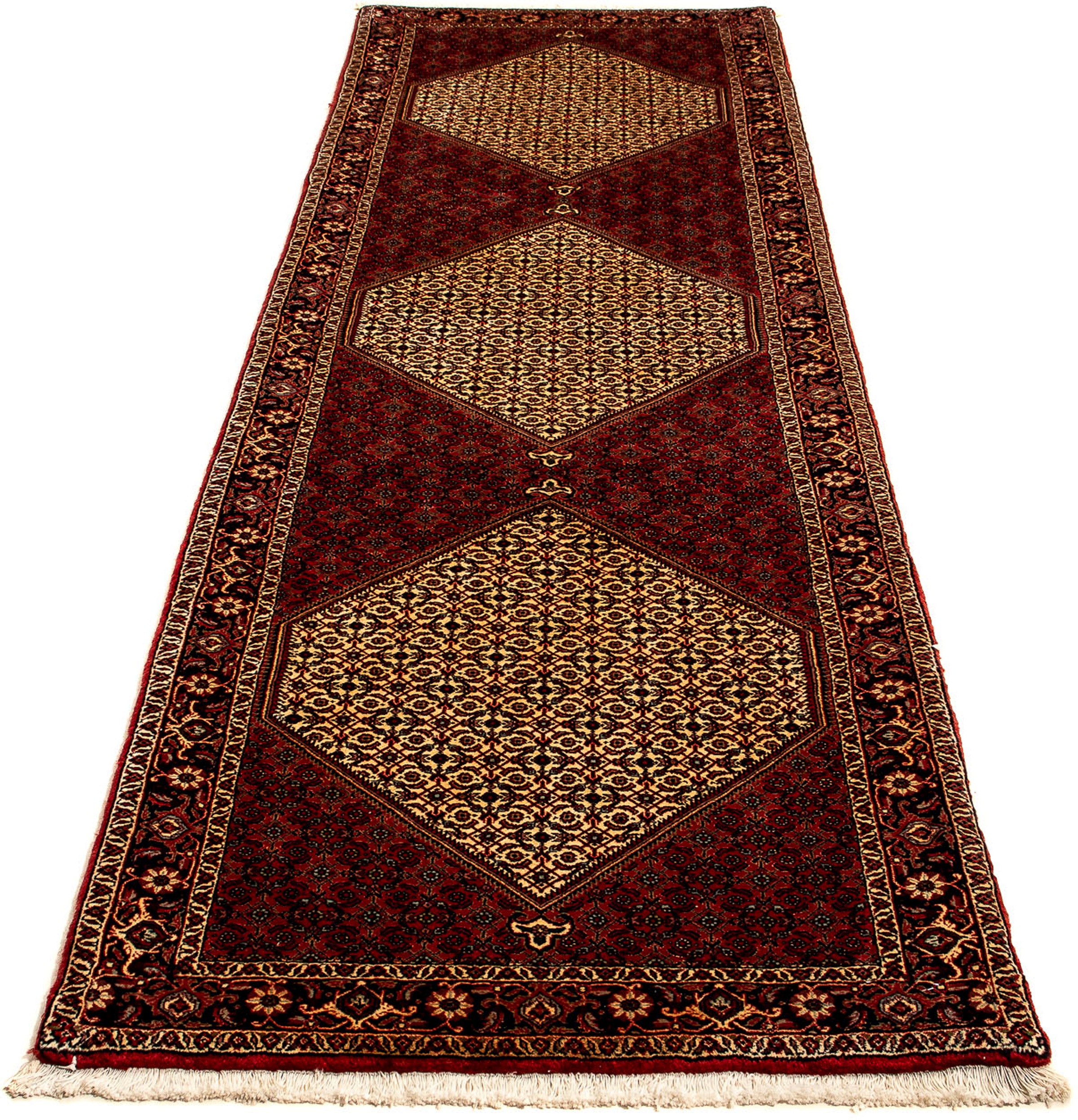 Image of morgenland Orientteppich »Perser - Bidjar - 305 x 84 cm - dunkelrot«, rechteckig, 15 mm Höhe, Wohnzimmer, Handgeknüpft, Einzelstück mit Zertifikat bei Ackermann Versand Schweiz
