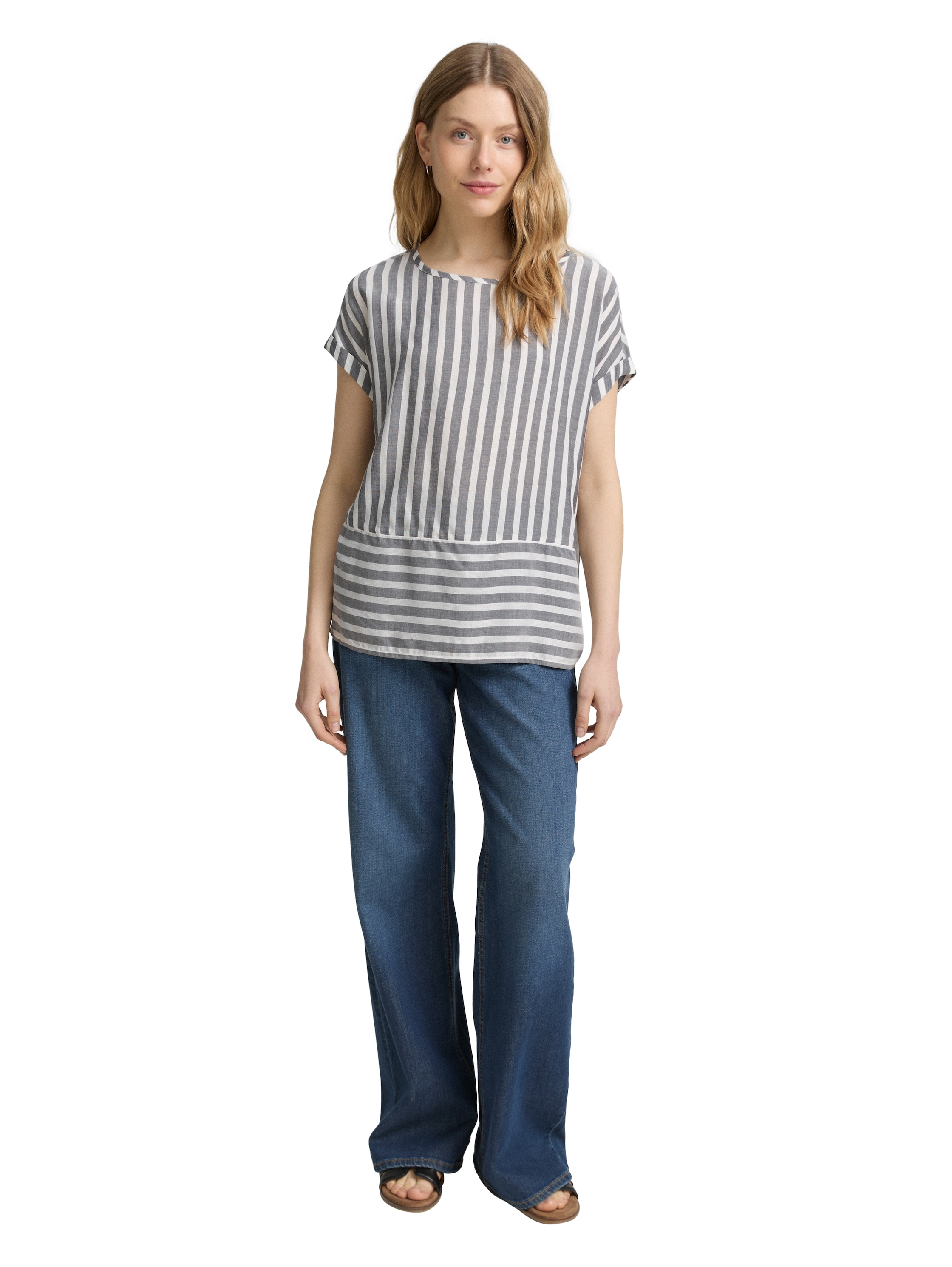 TOM TAILOR Shirtbluse, mit Streifen Muster