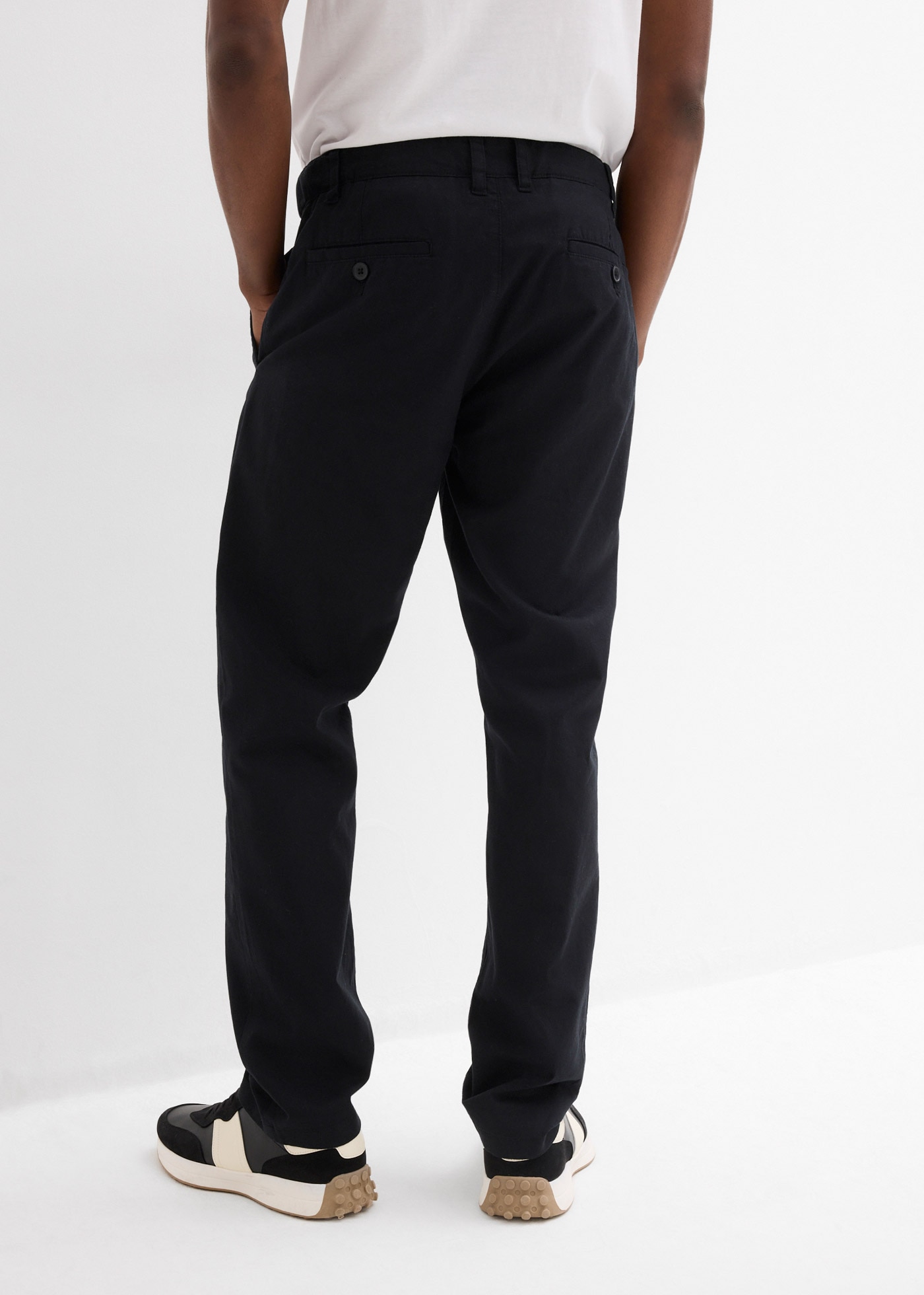 bonprix Chinos  aus Leinen und Baumwolle, Regular Fit, im Chino-Stil