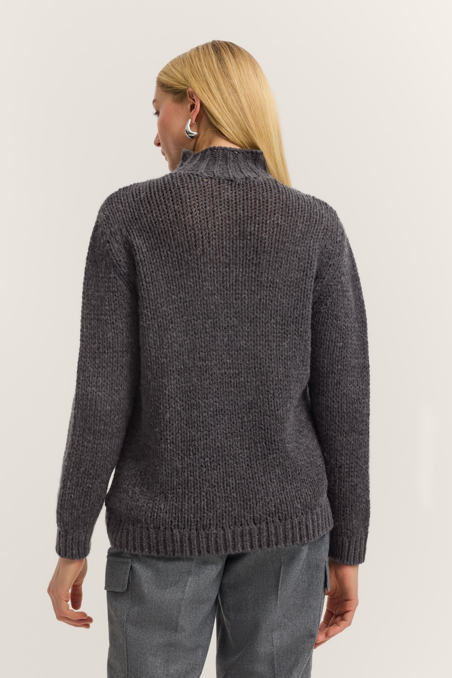 bugatti Pull à col roulé »Grobstrick« aus einem weichen Alpaka-Woll-Mix