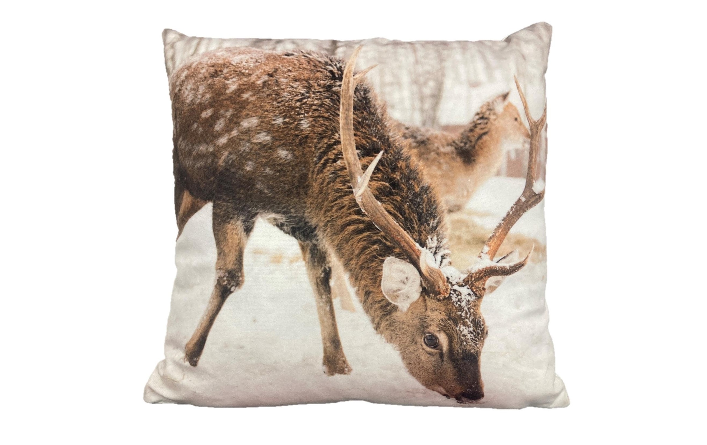 Image of Dekokissen "Dameco Hirsch 40 x 40 cm, Beige/Braun"
