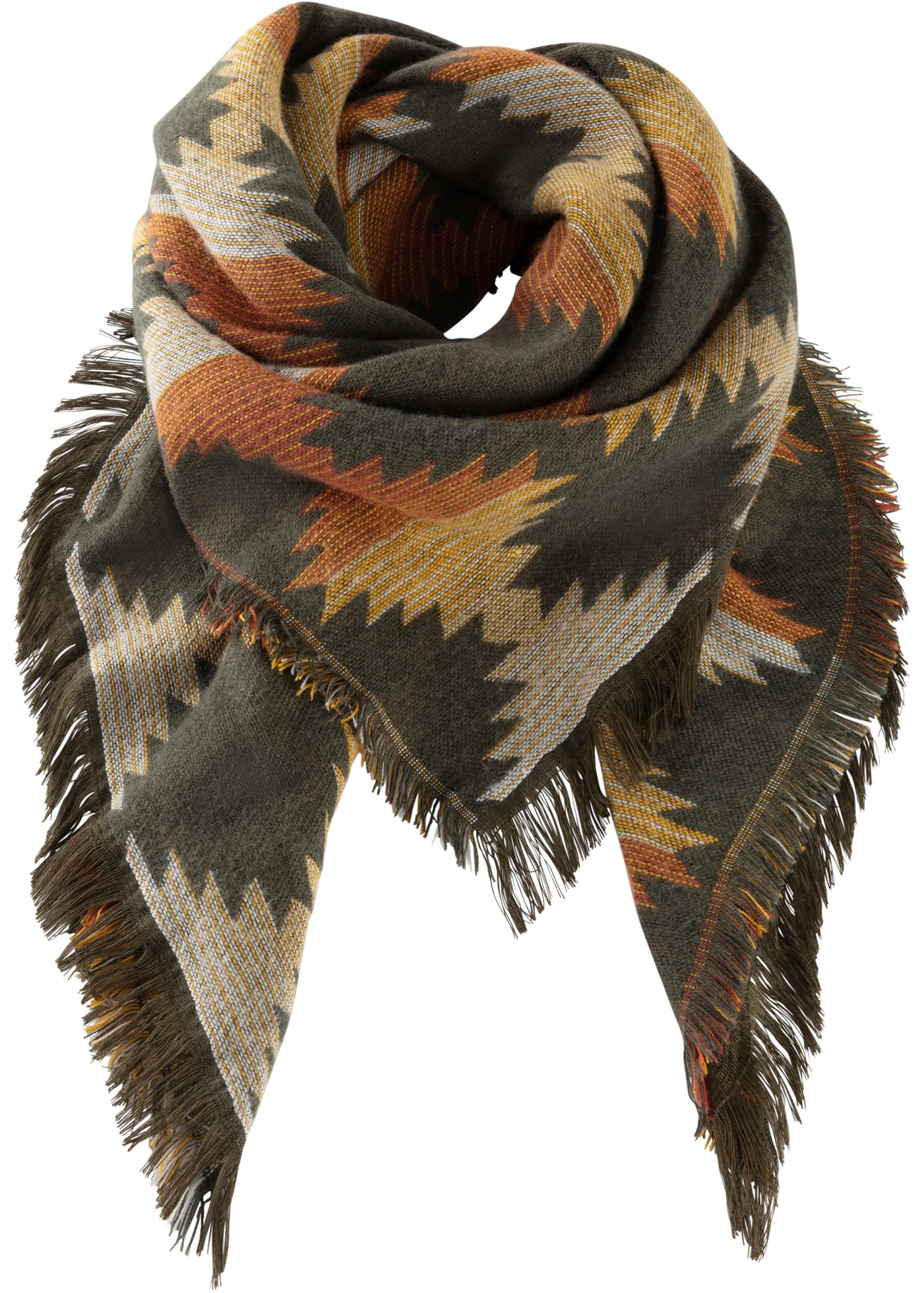 Image of bonprix Halstuch 1 Stk. XXL-Form, aus Polyacryl und Polyester, mit Fransen, casual Stil