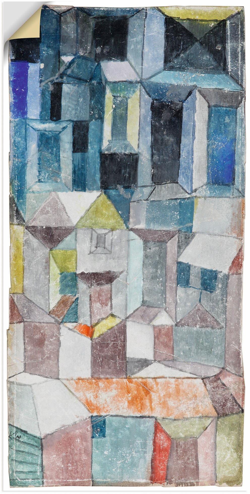 Image of Artland Wandbild »Stadt emporwachsend, sich verdüsternd.«, Muster, (1 St.), in vielen Grössen & Produktarten - Alubild / Outdoorbild für den Aussenbereich, Leinwandbild, Poster, Wandaufkleber / Wandtattoo auch für Badezimmer geeignet bei Ackermann Versand