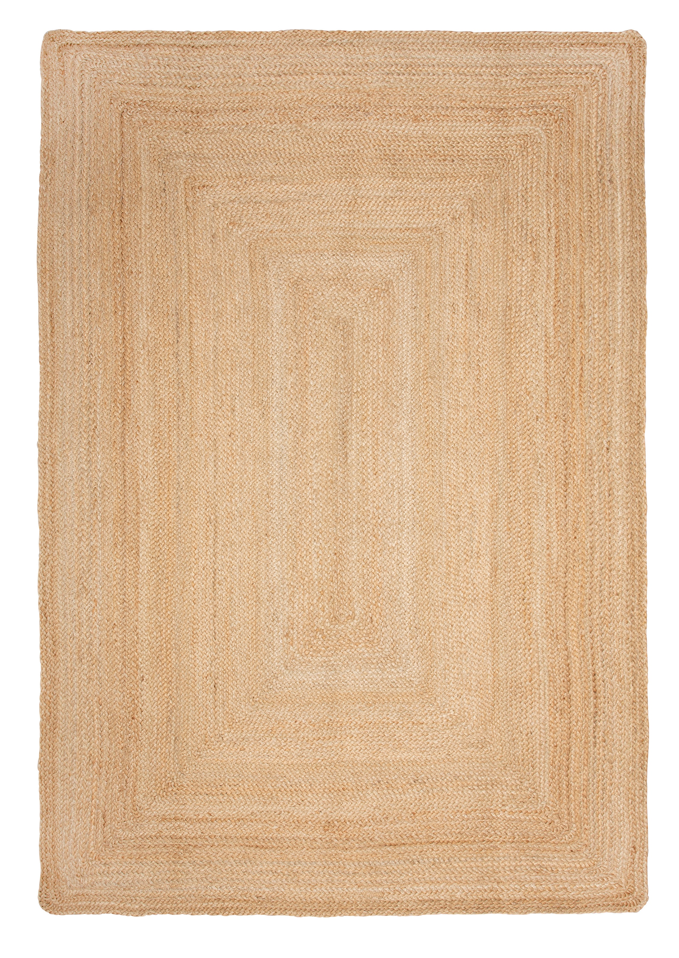 my home Teppich »Naturala, Jute-Teppich, handgefertigt«, rechteckig, 5 mm Höhe, Naturprodukt, Jute, Boho, Wendeteppich, Wohnzimmer, Esszimmer