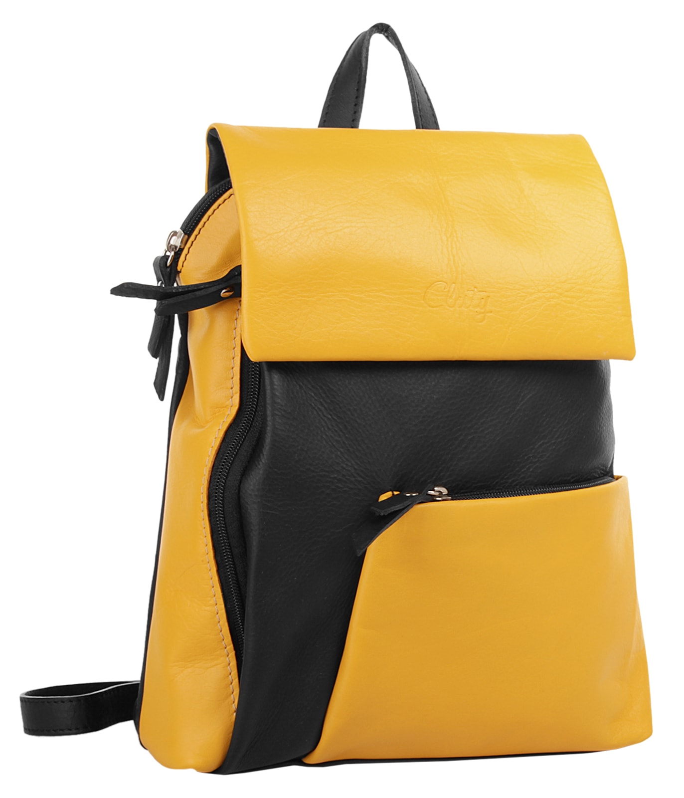 Cluty Cityrucksack echt Leder, Made in Italy