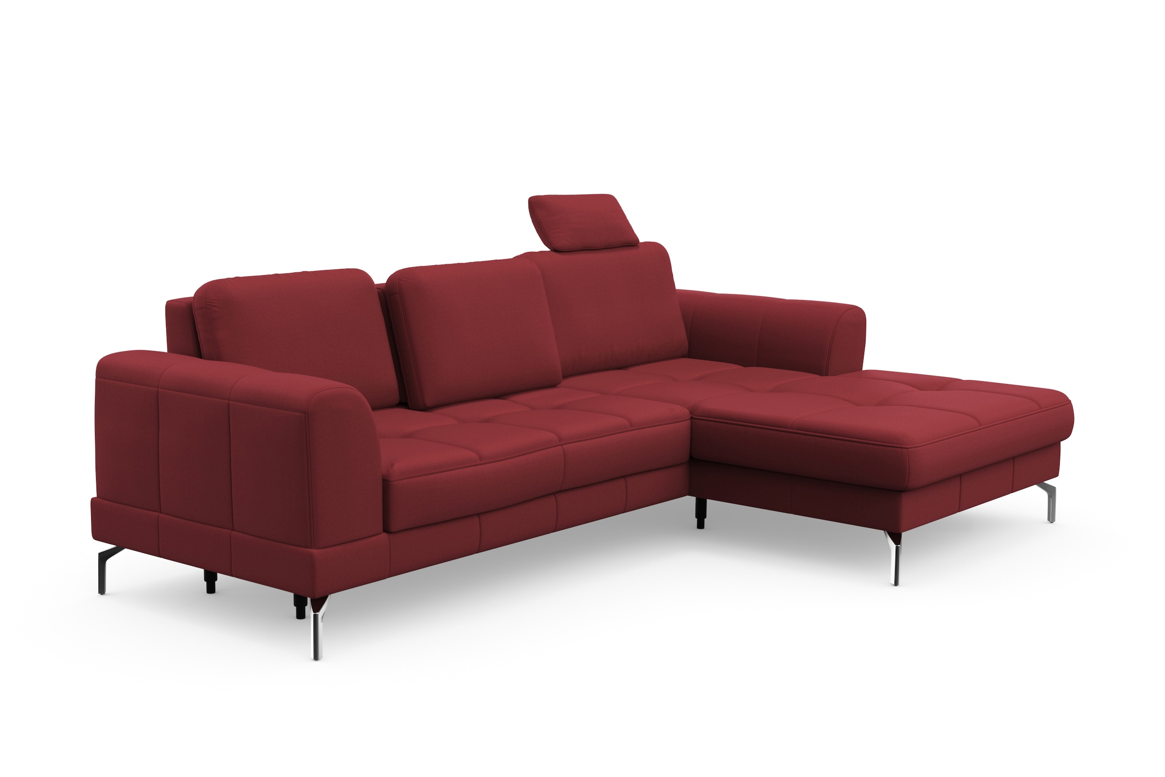 sit&more Ecksofa »Bendigo L-Form« inklusive Sitztiefenverstellung, Bodenfreiheit 15 cm, 2 Fussfarben