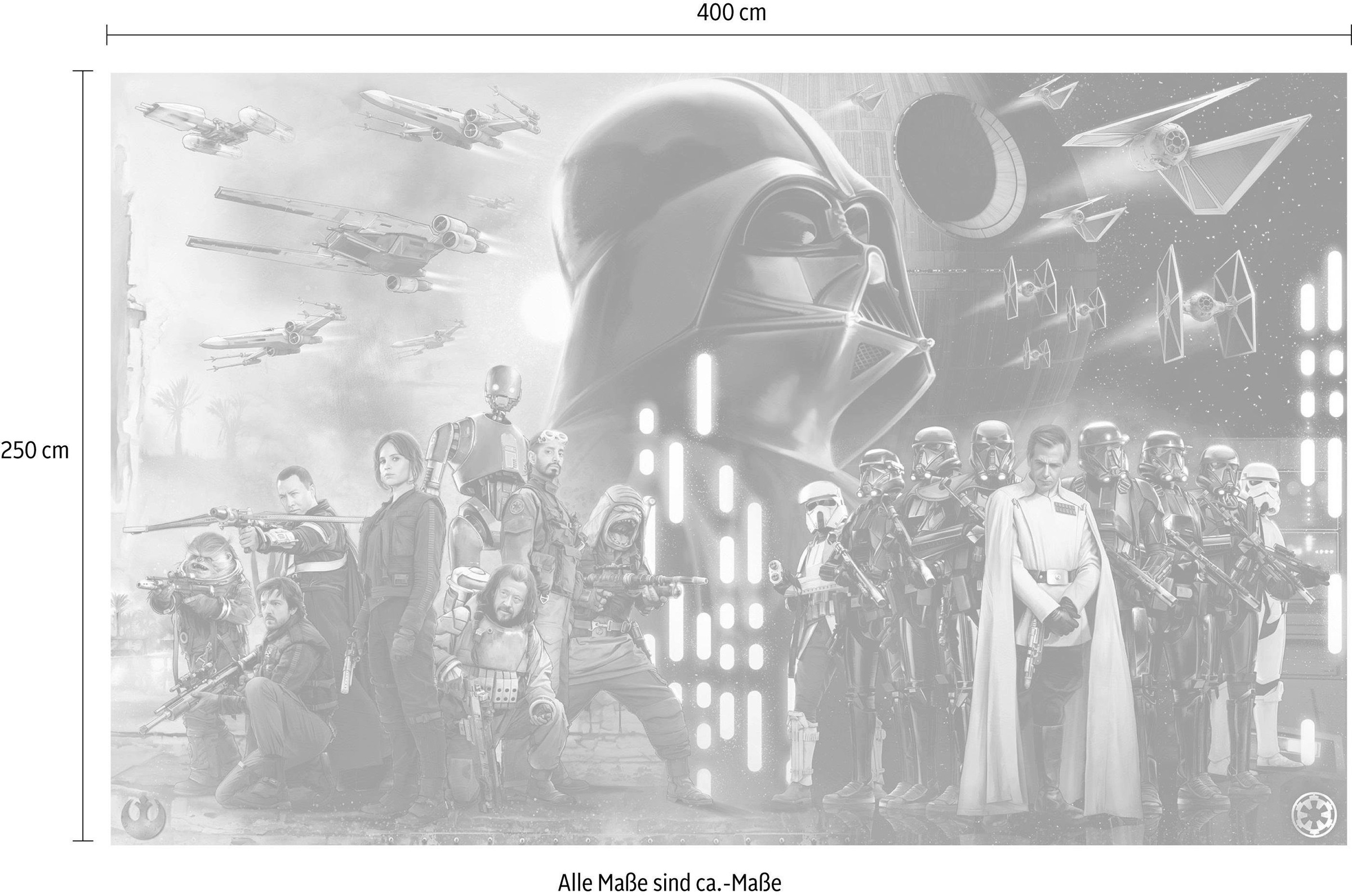 Komar Vliestapete »Digitaldruck Vlies - Star Wars Collage - Grösse 400 x 250 cm«, bedruckt, Kinderzimmer