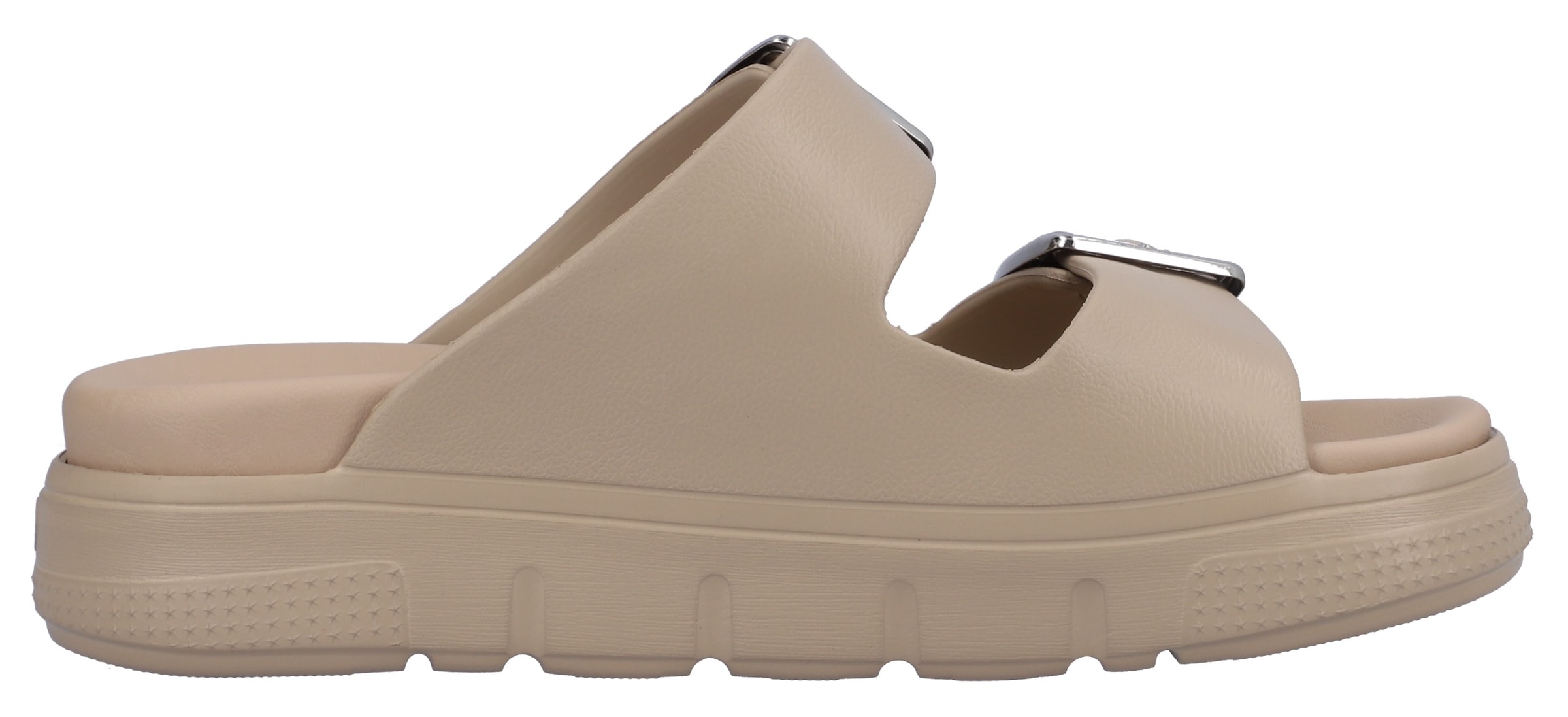 Rieker Pantolette, Plateau, Sommerschuh, Schlappen in Weite G (=weit)