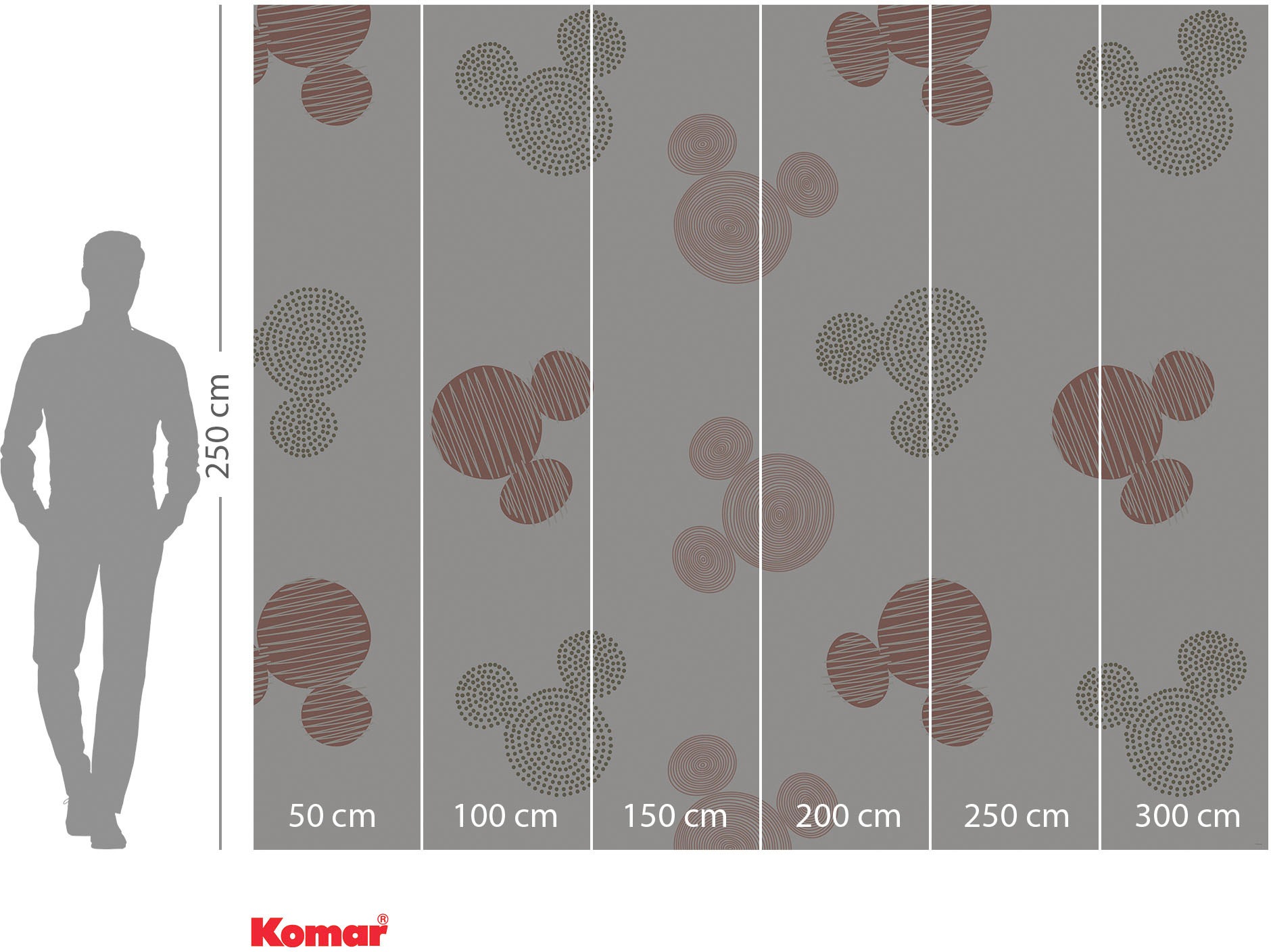 Komar Vliestapete »Digitaldruck Vlies -  Mickey´s Cuties - Grösse 300 x 250 cm« bedruckt glatt Kinderzimmer