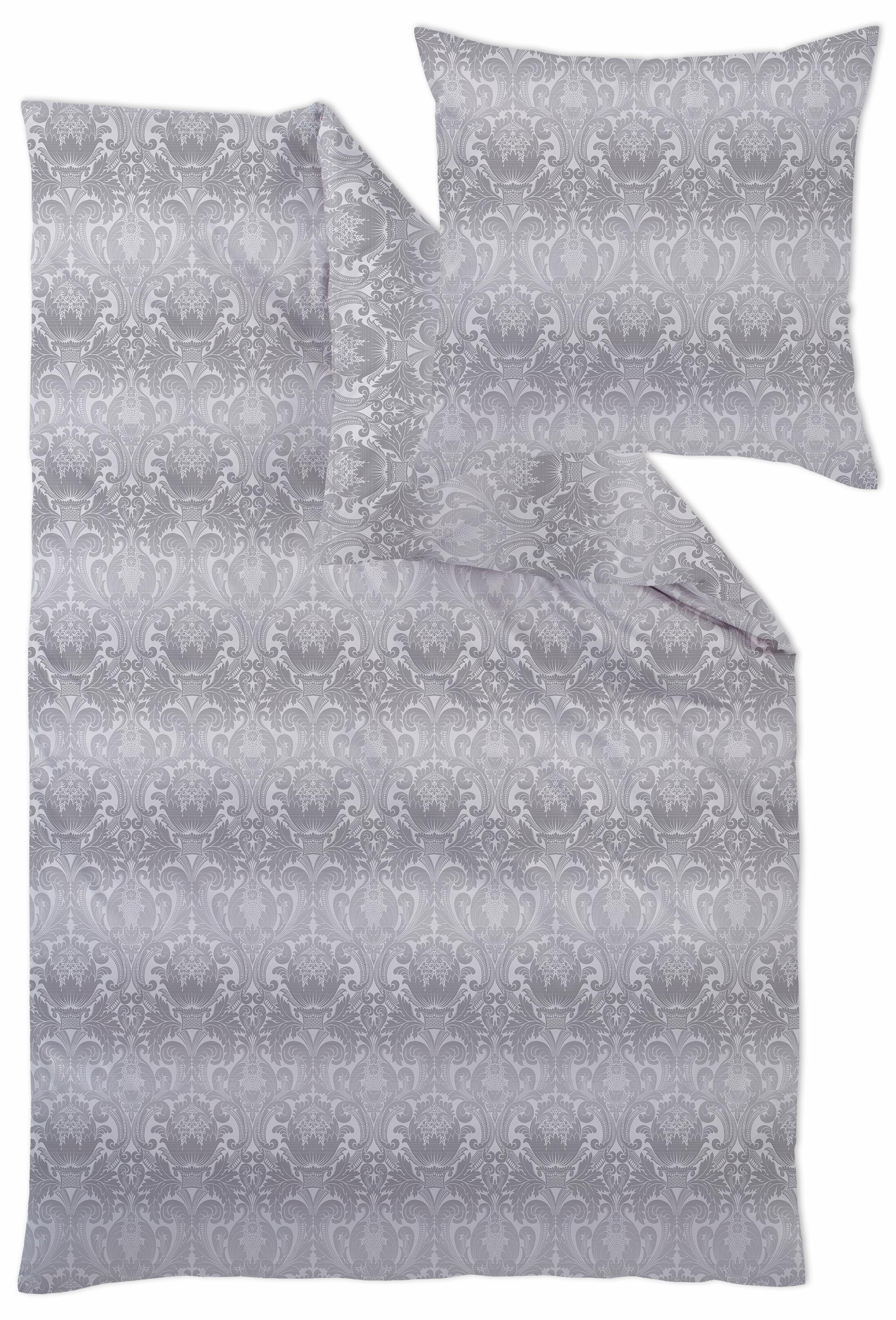 Curt Bauer Bettwäsche »Florenz«, (2 tlg.), in Mako Brokat Damast Qualität, 100% Baumwolle, Bett- und Kopfkissenbezug mit Reissverschluss, Satin mit seidigem Glanz, kühlende Sommerbettwäsche, ganzjährig einsetzbar