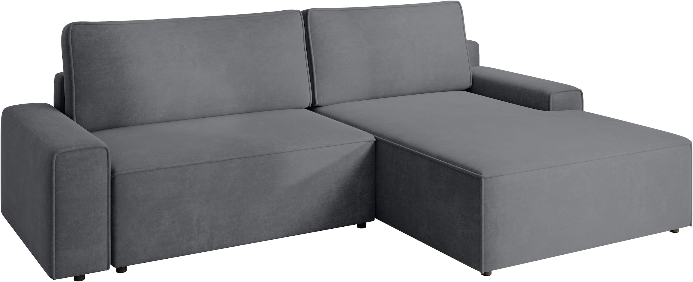 TRENDMANUFAKTUR Ecksofa »Challenge, Schlafsofa mit Bettkasten, Couch in L-Form, Breite 245 cm« Recamiere beidseitig montierbar, auch in trendigem Cordstoff