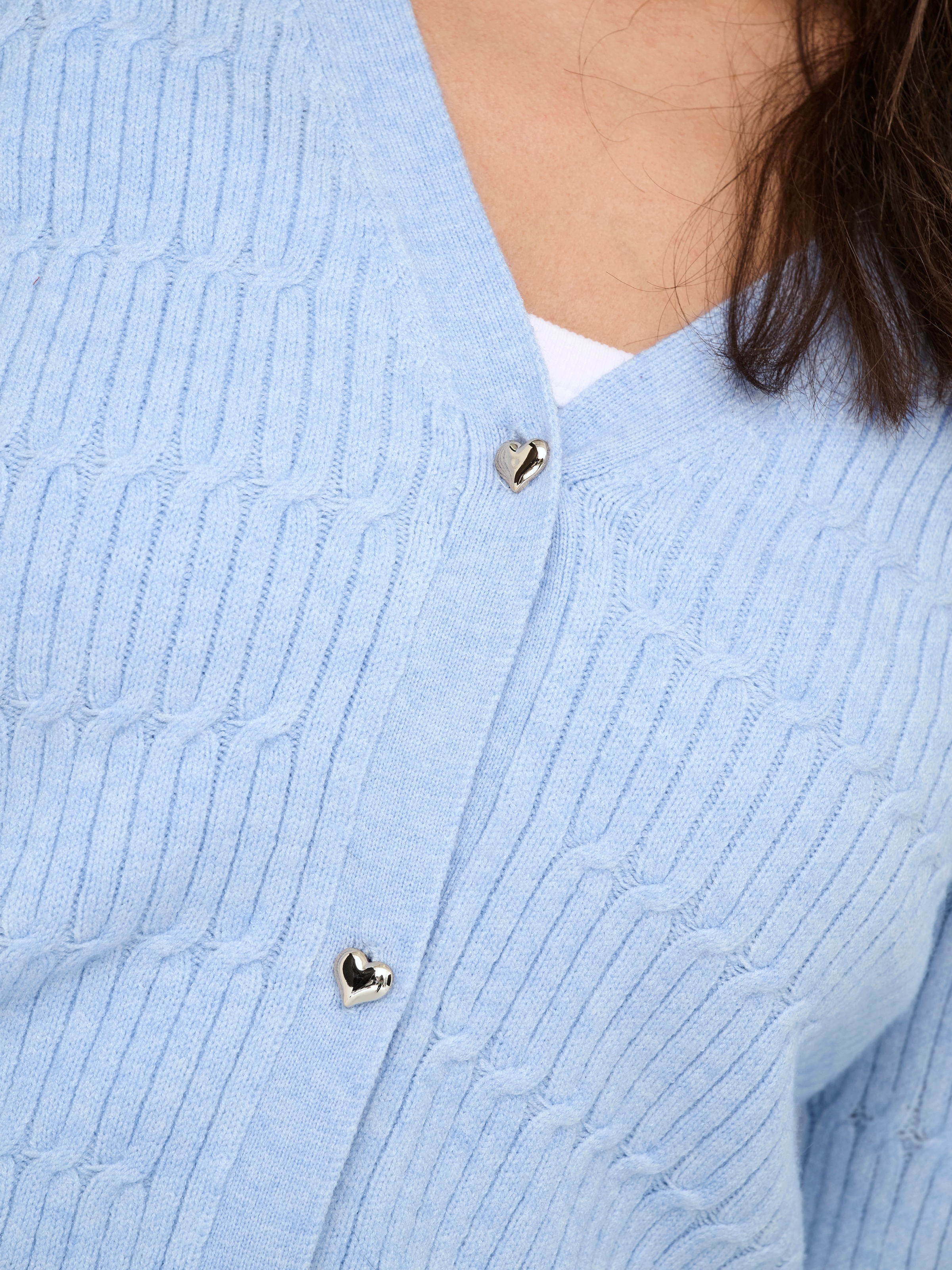 ONLY Strickjacke »ONLKATIA LS CABLE V-NECK CARDIGAN CC KNT«