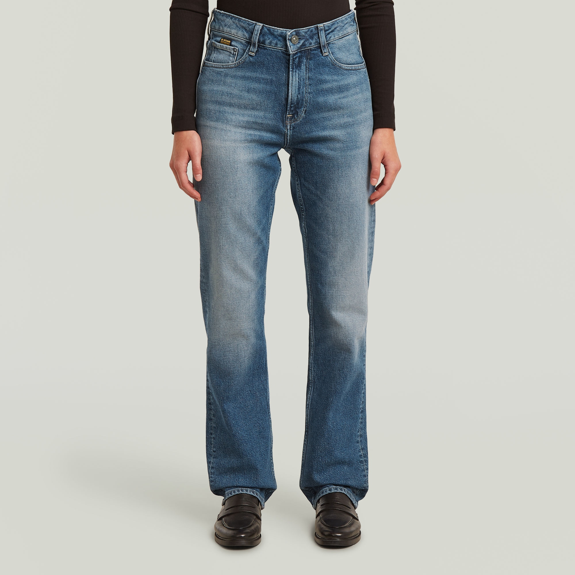Image of G-STAR Straight-Jeans "Iggie Wmn" Mid Rise