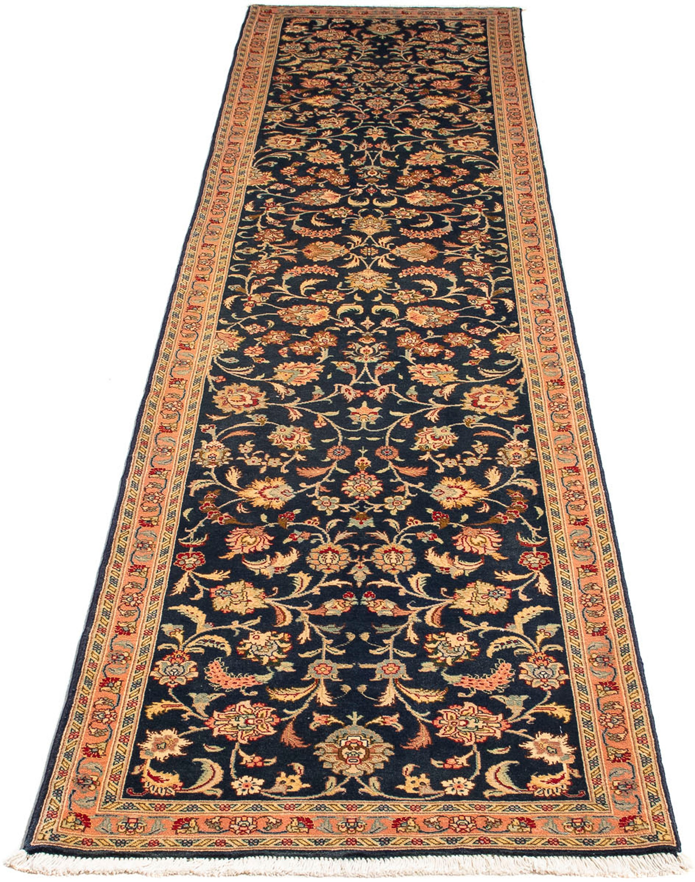 Image of morgenland Orientteppich »Perser - Täbriz - Royal - 300 x 66 cm - dunkelblau«, rechteckig, 7 mm Höhe, Wohnzimmer, Handgeknüpft, Einzelstück mit Zertifikat bei Ackermann Versand Schweiz