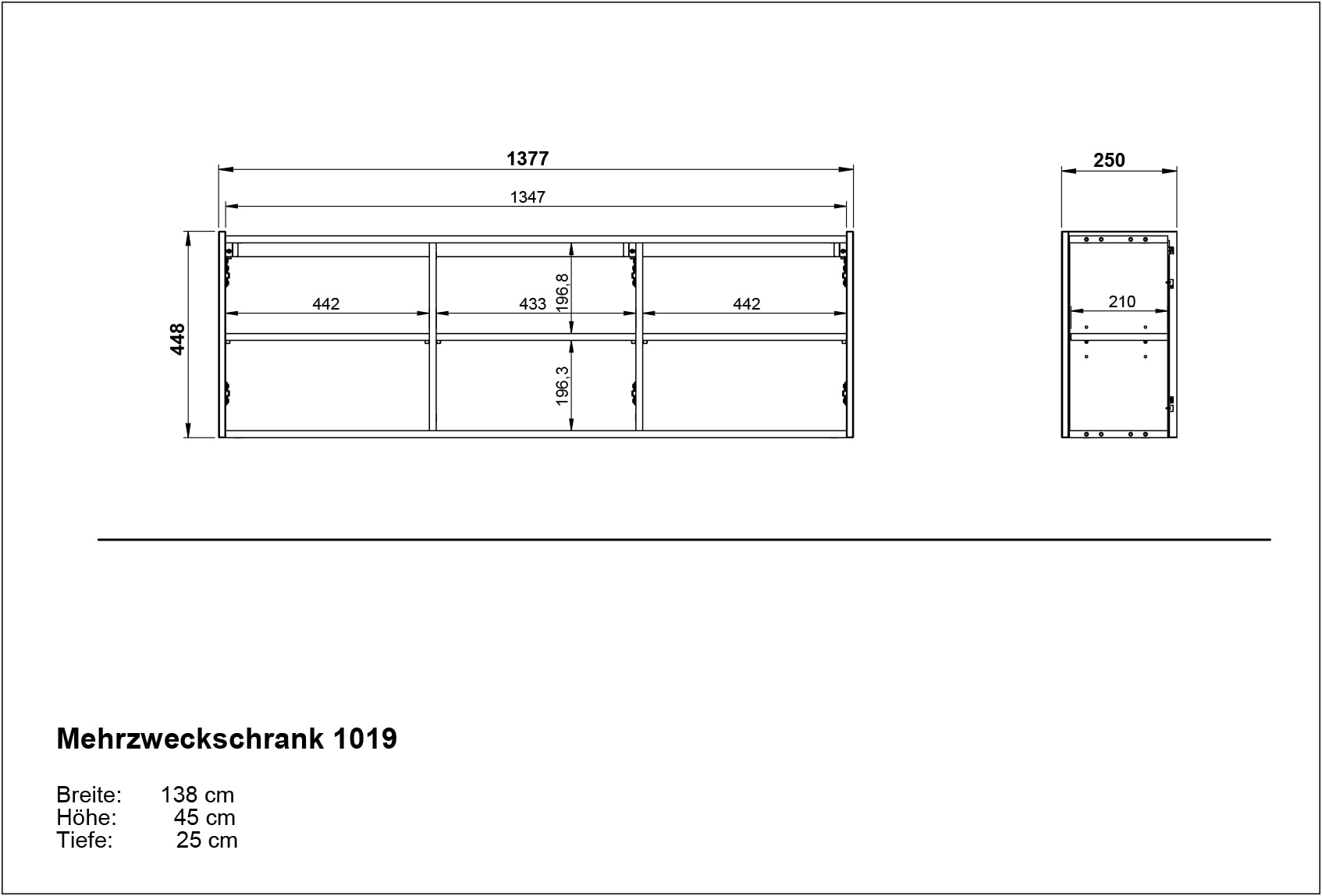 GERMANIA Mehrzweckschrank »Libbiano« mit Balkonoptik