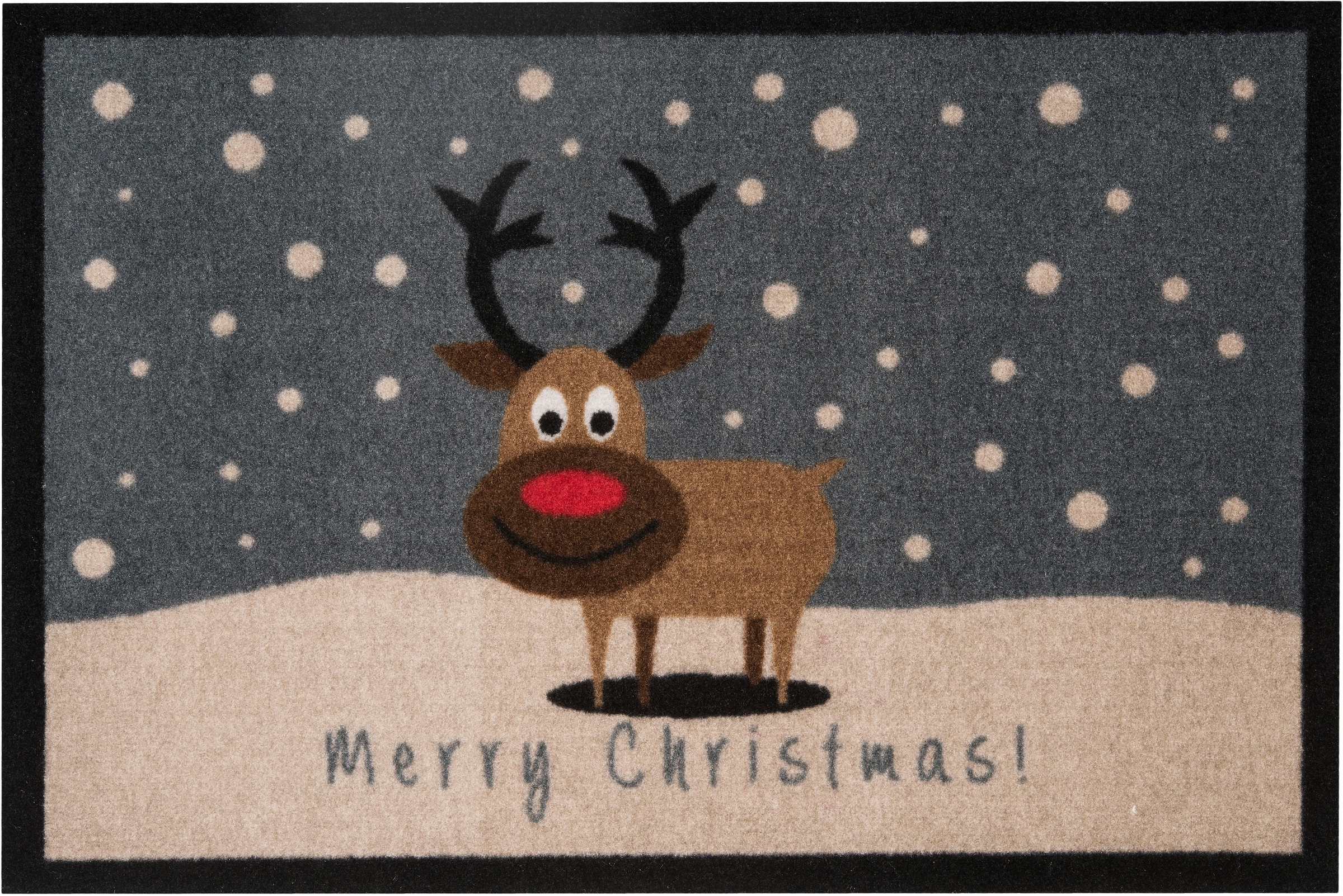 Fussmatte »Christmas Reindeer«, rechteckig, In- & Outdoor, Rutschfest, Weihnachten,...