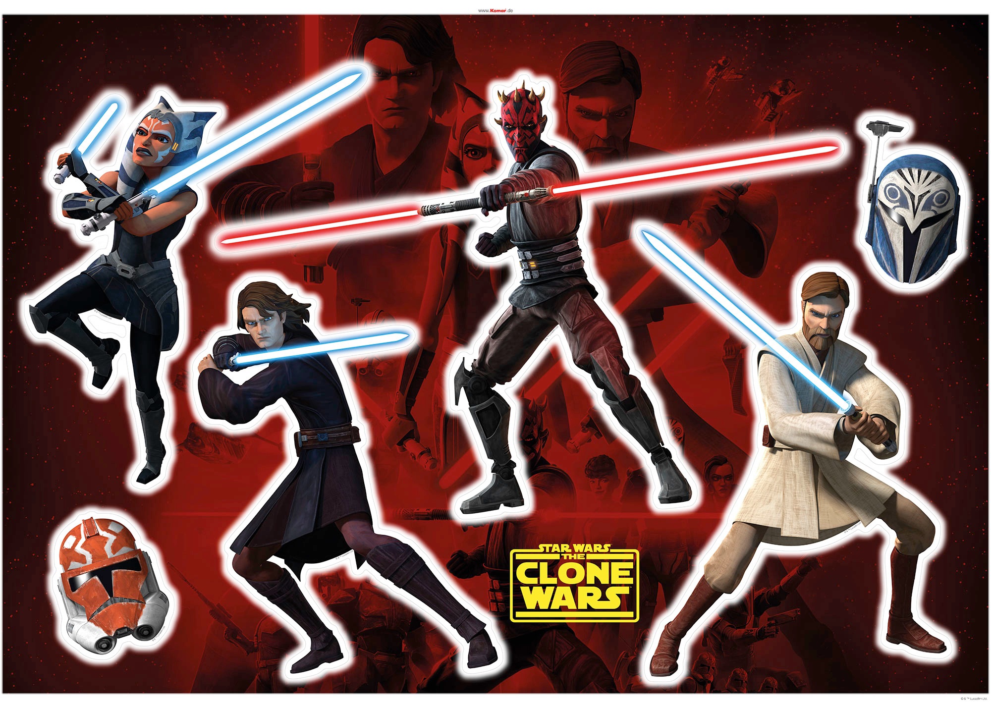 Image of Komar Wandtattoo »Clone Wars Showdown«, (6 St.), 100 x 70 cm bei Ackermann Versand Schweiz