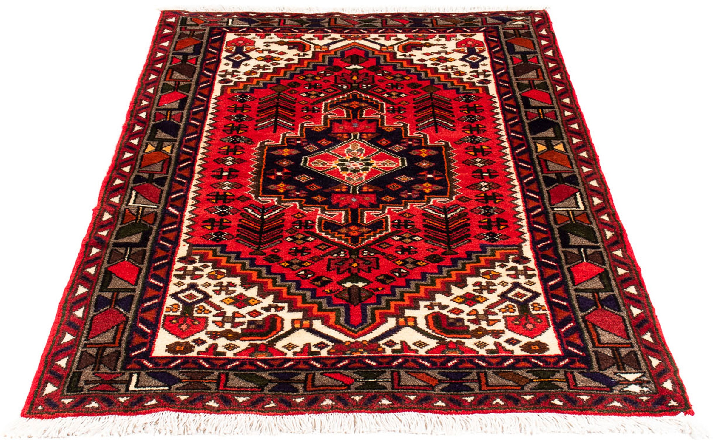 Image of morgenland Orientteppich »Perser - Nomadic - 148 x 96 cm - dunkelrot«, rechteckig, 10 mm Höhe, Wohnzimmer, Handgeknüpft, Einzelstück mit Zertifikat bei Ackermann Versand Schweiz
