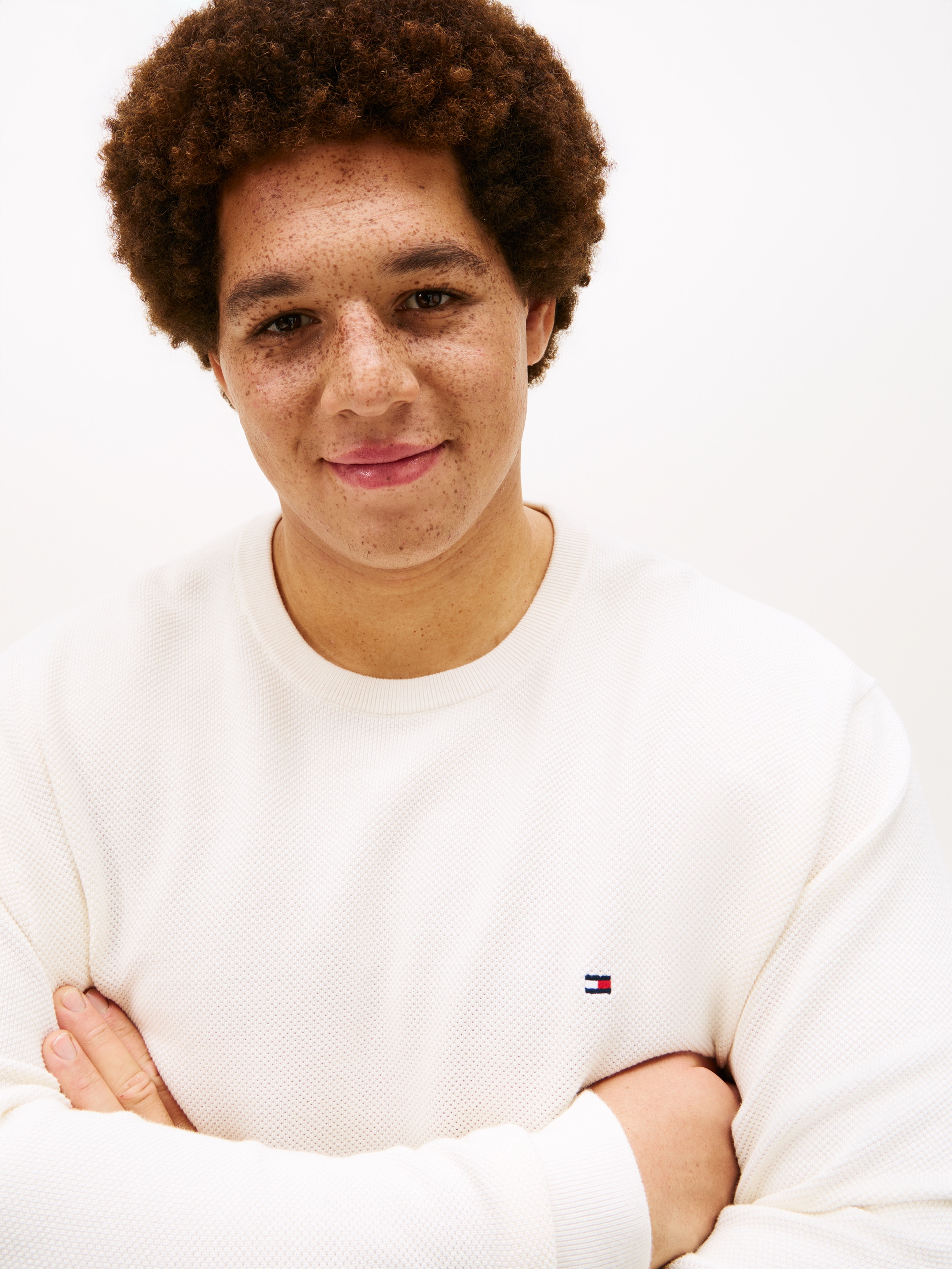 Tommy Hilfiger Big & Tall Pull à col rond »ESSENTIAL STRUCTURE CREW NECK« Grosse Grössen, regular fit