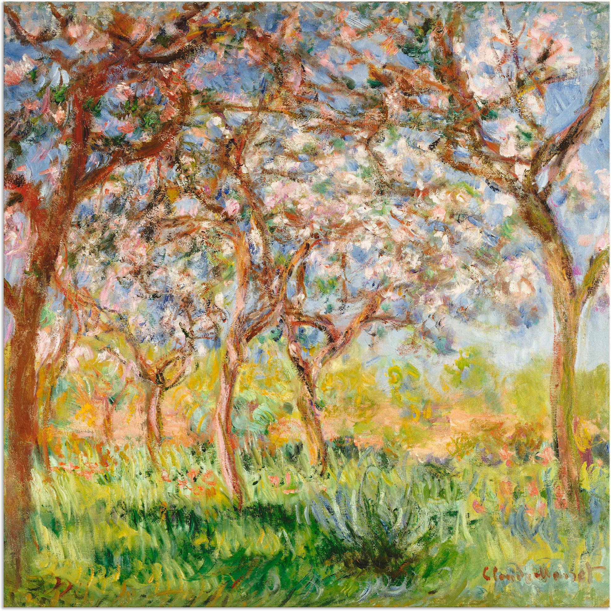Image of Artland Wandbild »Frühling in Giverny.«, Wiesen & Bäume, (1 St.), in vielen Grössen & Produktarten - Alubild / Outdoorbild für den Aussenbereich, Leinwandbild, Poster, Wandaufkleber / Wandtattoo auch für Badezimmer geeignet bei Ackermann Versand Schweiz