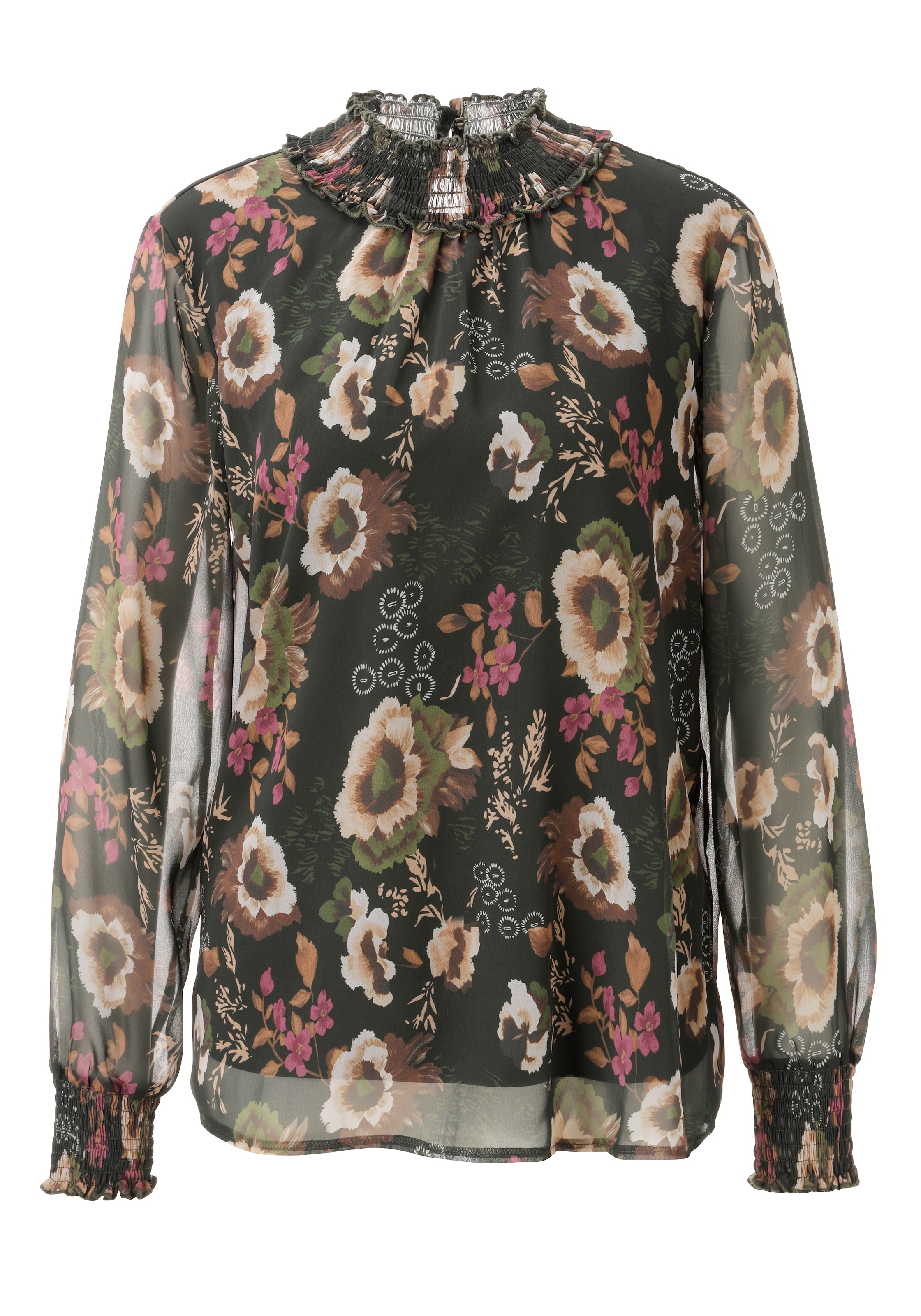 Aniston CASUAL Blouse à enfiler avec imprimé floral fantaisiste - NOUVELLE COLLECTION