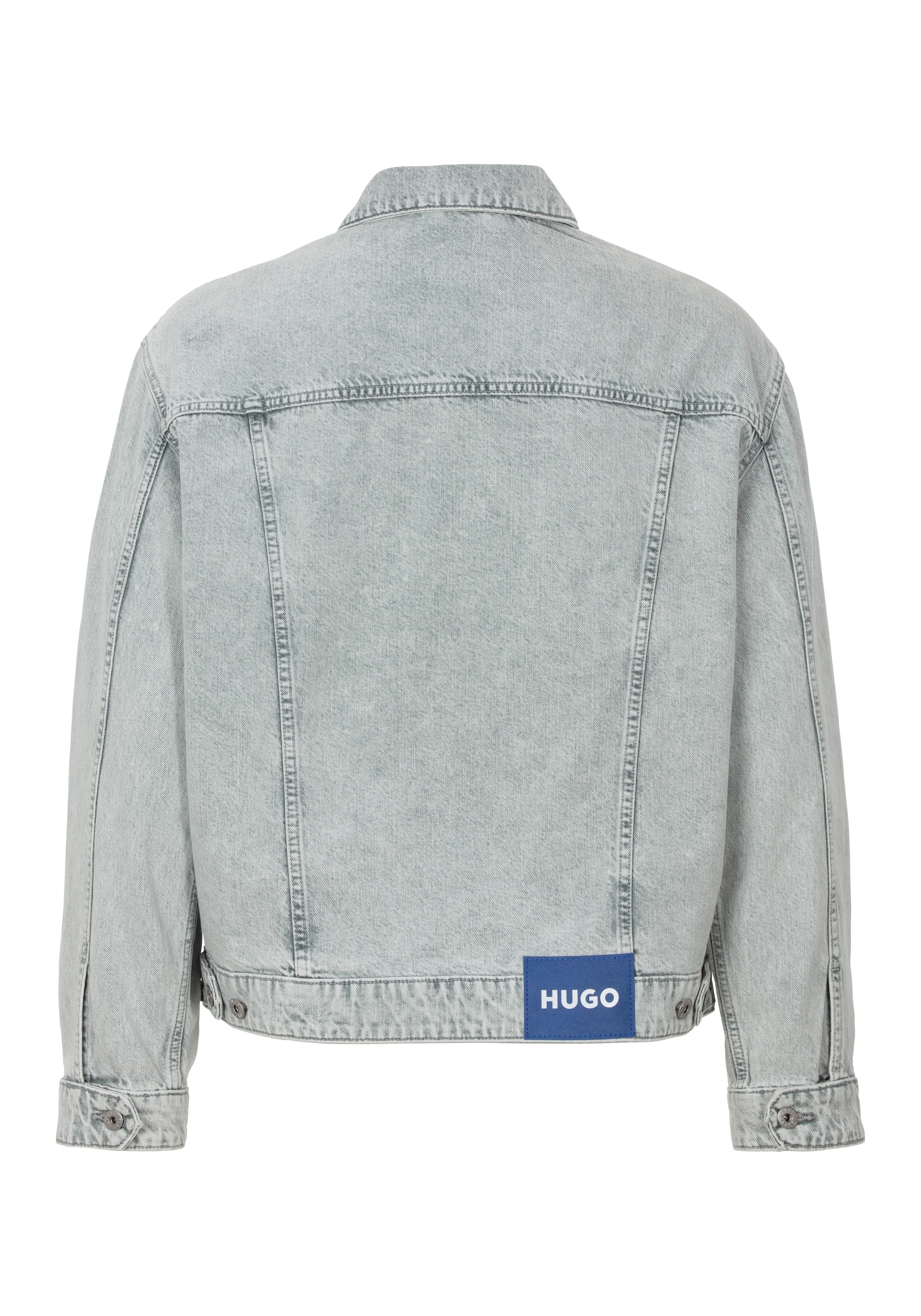 HUGO Blue Jeansjacke »Dex«, mit BOSS Leder-Badge