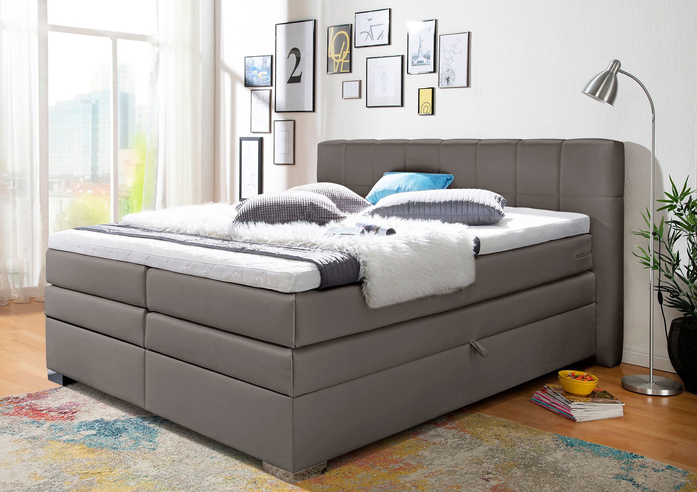 Image of INOSIGN Boxspringbett »Airdrie«, mit Bettkasten und Topper bei Ackermann Versand Schweiz