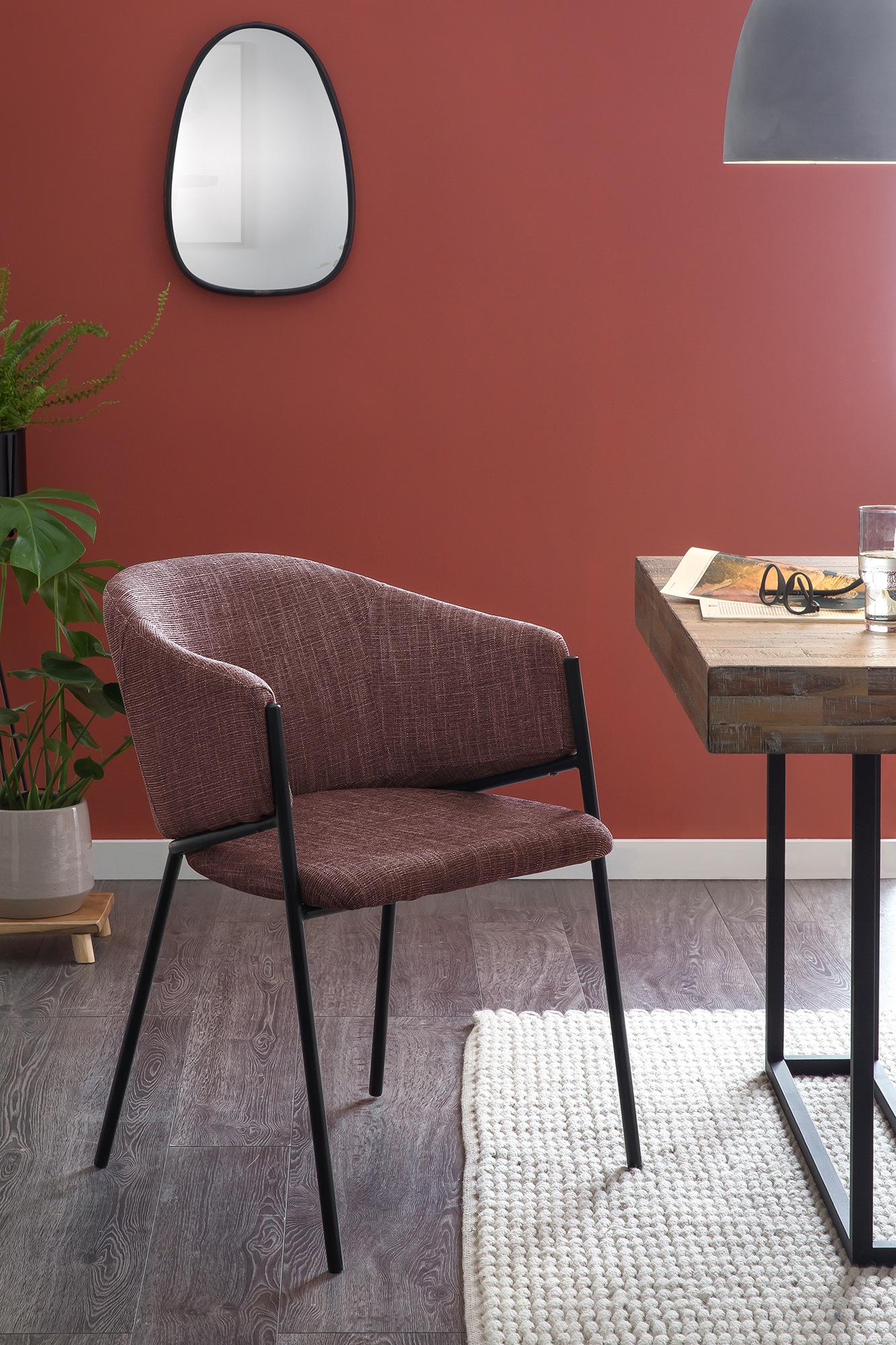 Image of SalesFever Esszimmerstuhl, (Set), 2 St., Struktur (100% Polyester), Design Armlehnstuhl bei Ackermann Versand Schweiz