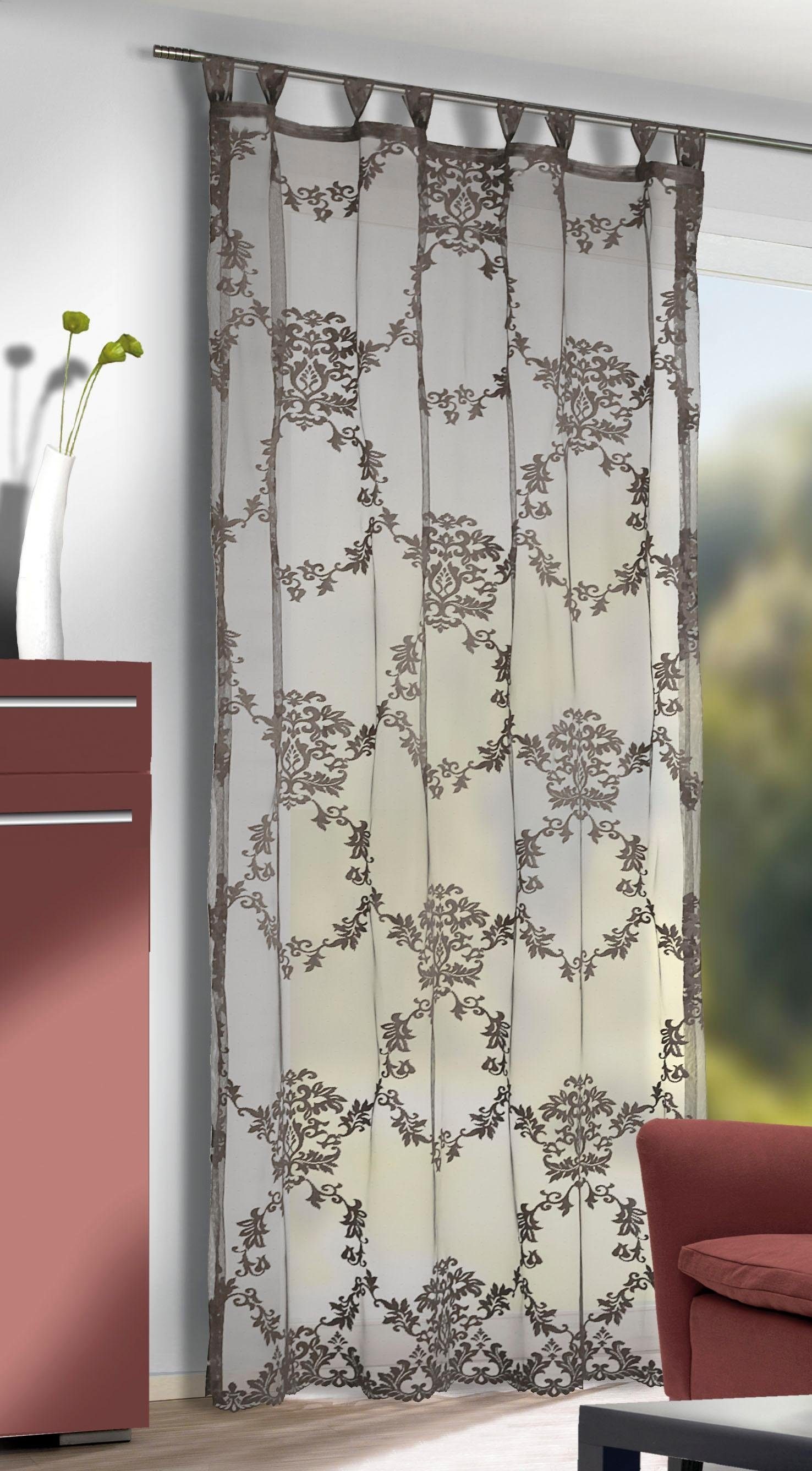 Image of WILLKOMMEN ZUHAUSE by ALBANI GROUP Vorhang »Ulm«, (1 St.), HxB: 245x140, Schlaufenschal mit Kräuselband bei Ackermann Versand Schweiz