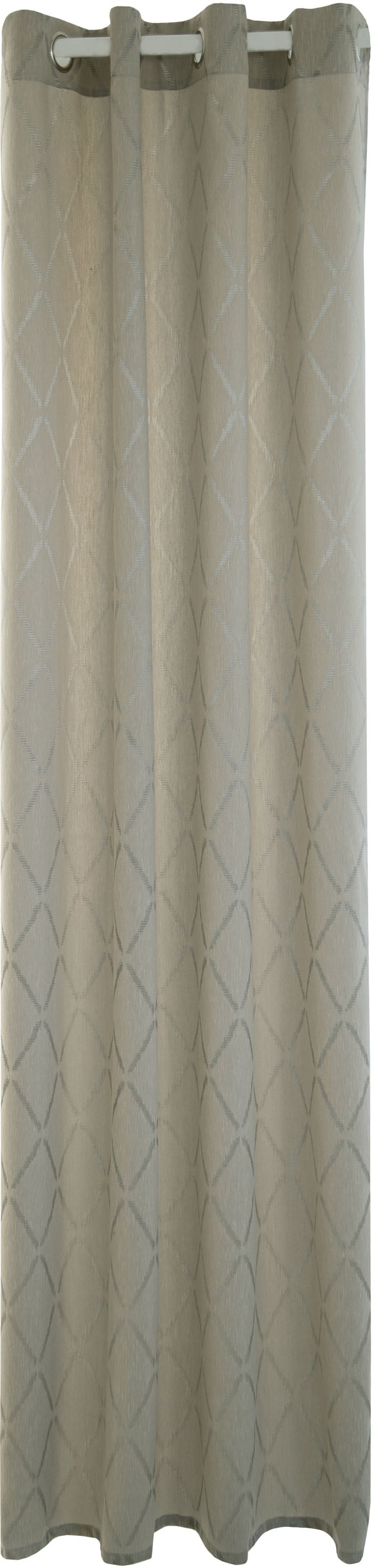 Image of HOMING Gardine "Deron" Ösen 1 Stk. tlg. blickdicht, Rauten, edles Muster, Wohnzimmer, Schlafzimmer