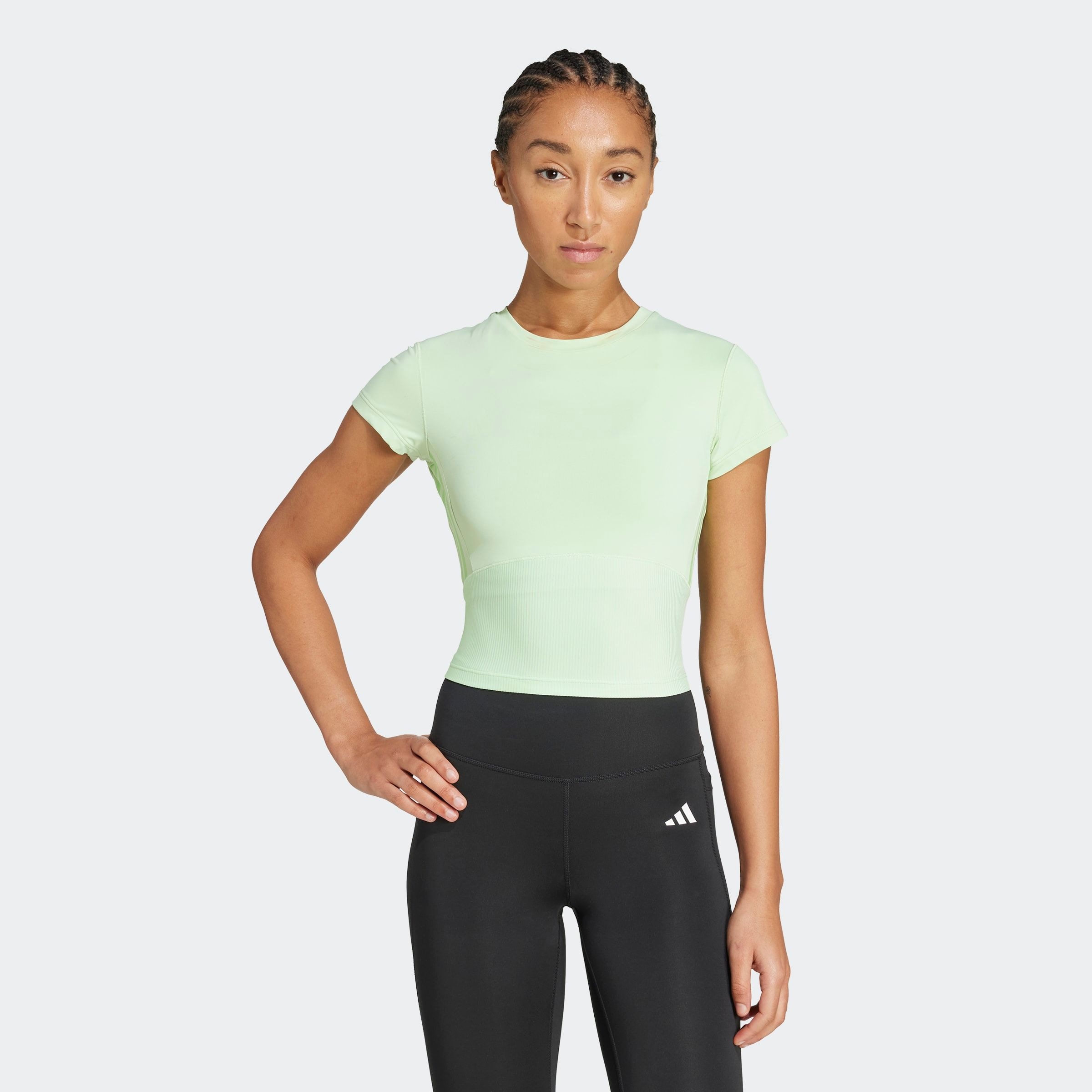 Image of adidas Performance T-Shirt "HYPERGLAM RIB BABY"