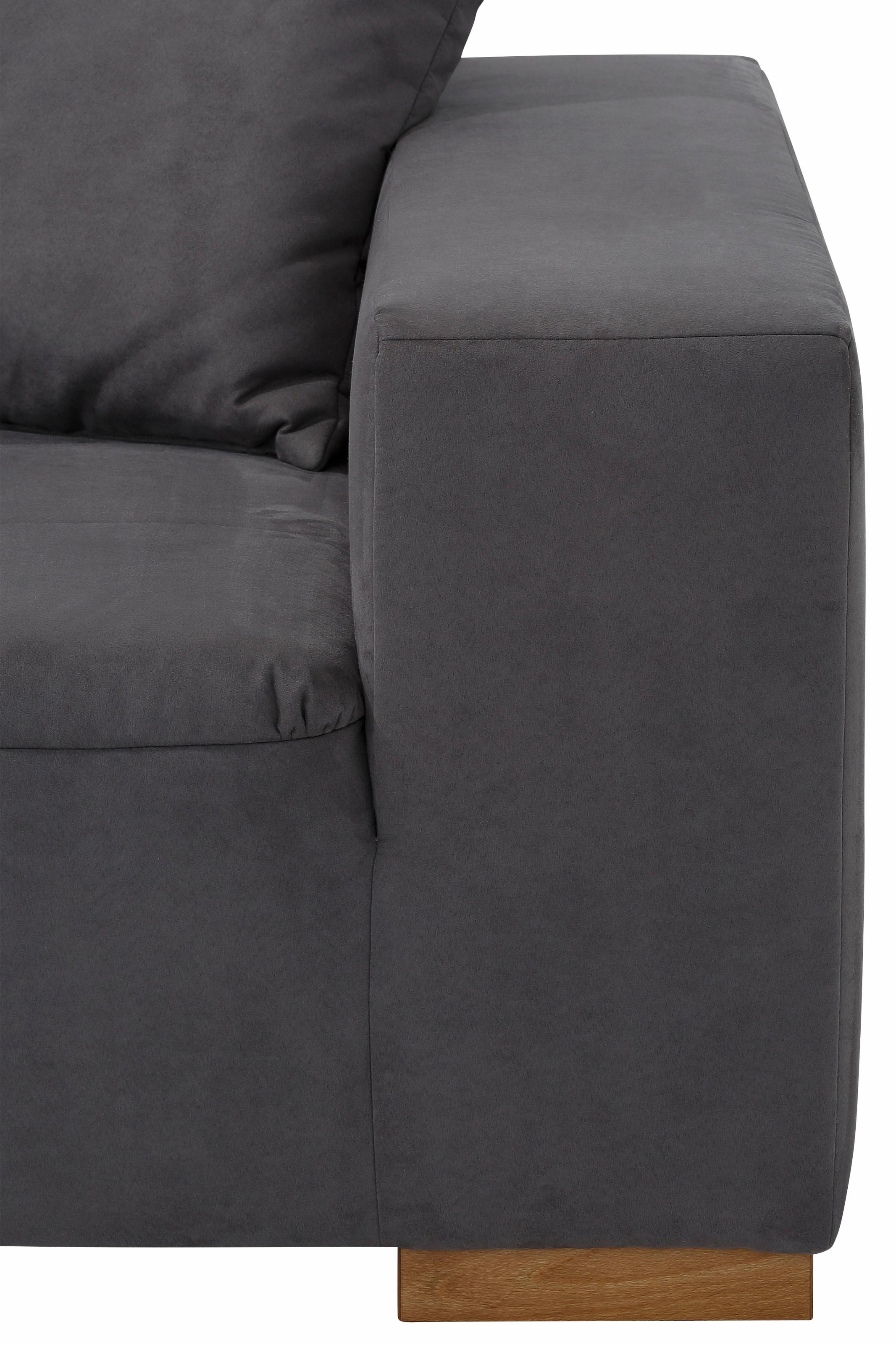 Home affaire Big-Sofa »Neapel« mit vielen losen Kissen, in 2 Bezugsqualitäten