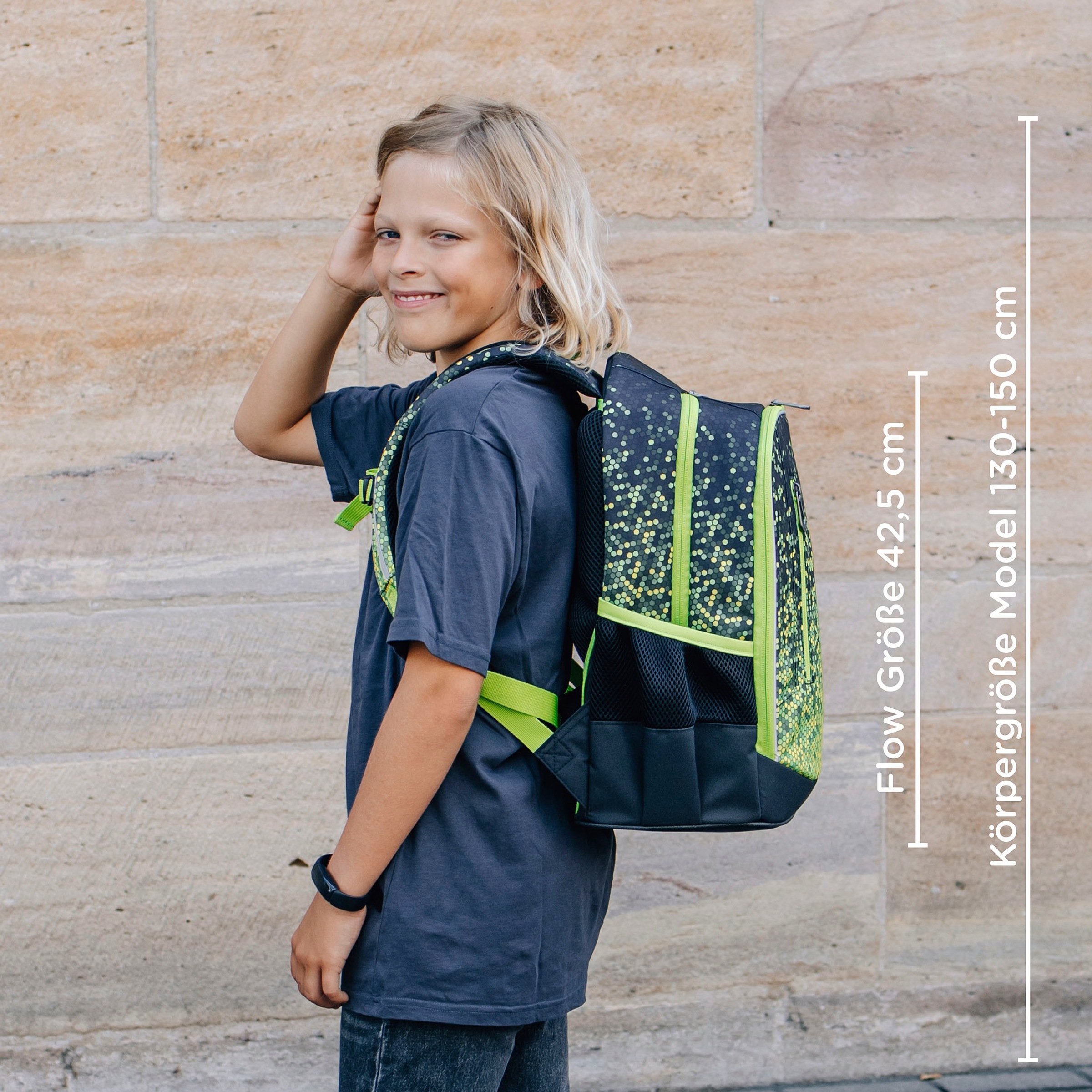 neoxx Schulrucksack »Flow, Pixel in my mind«, teilweise aus recyceltem Material