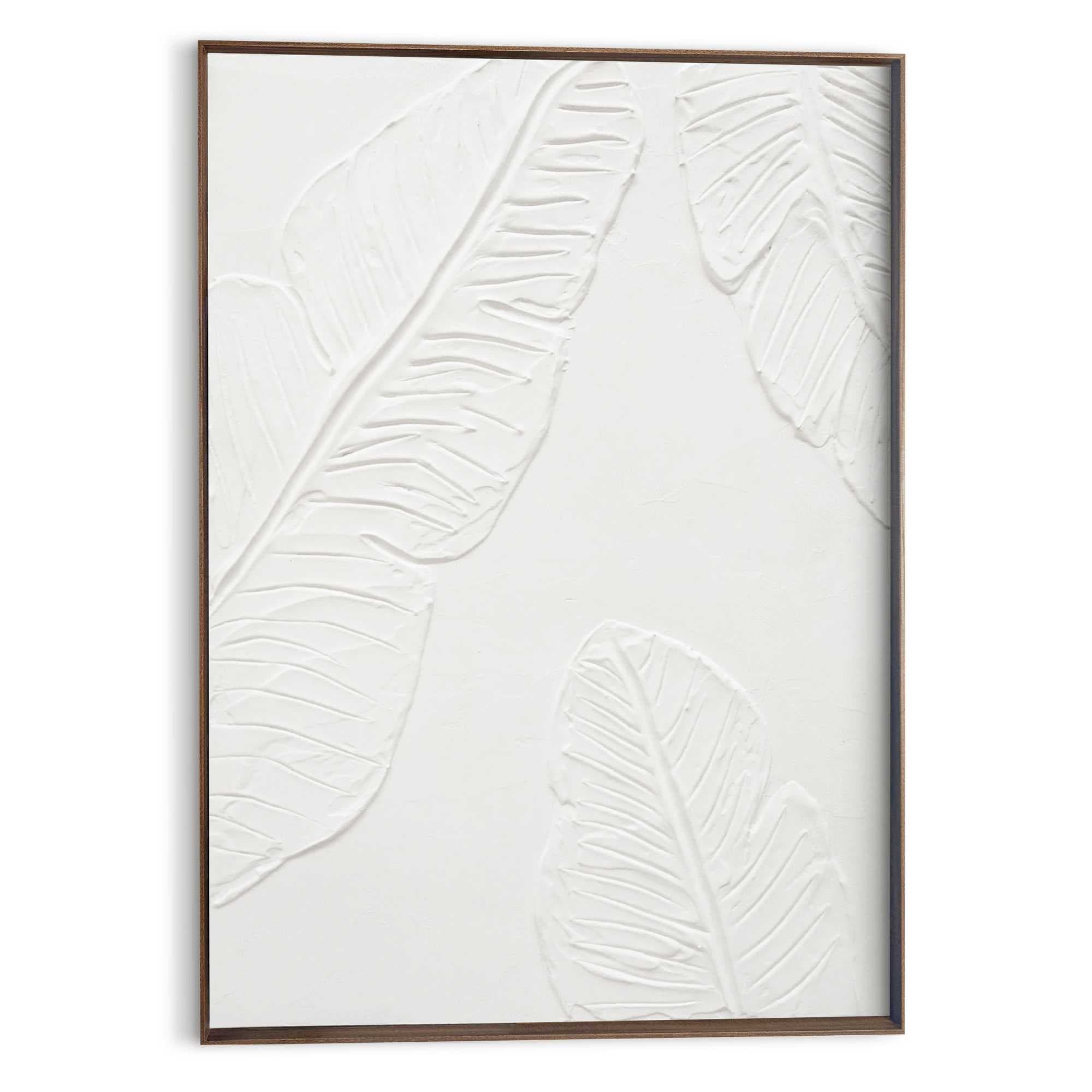 Image of Reinders Wandbild "Tropische Blätter" Wohnzimmer - Weiss - MDF - Blumen und Pflanzen - 50x70 cm