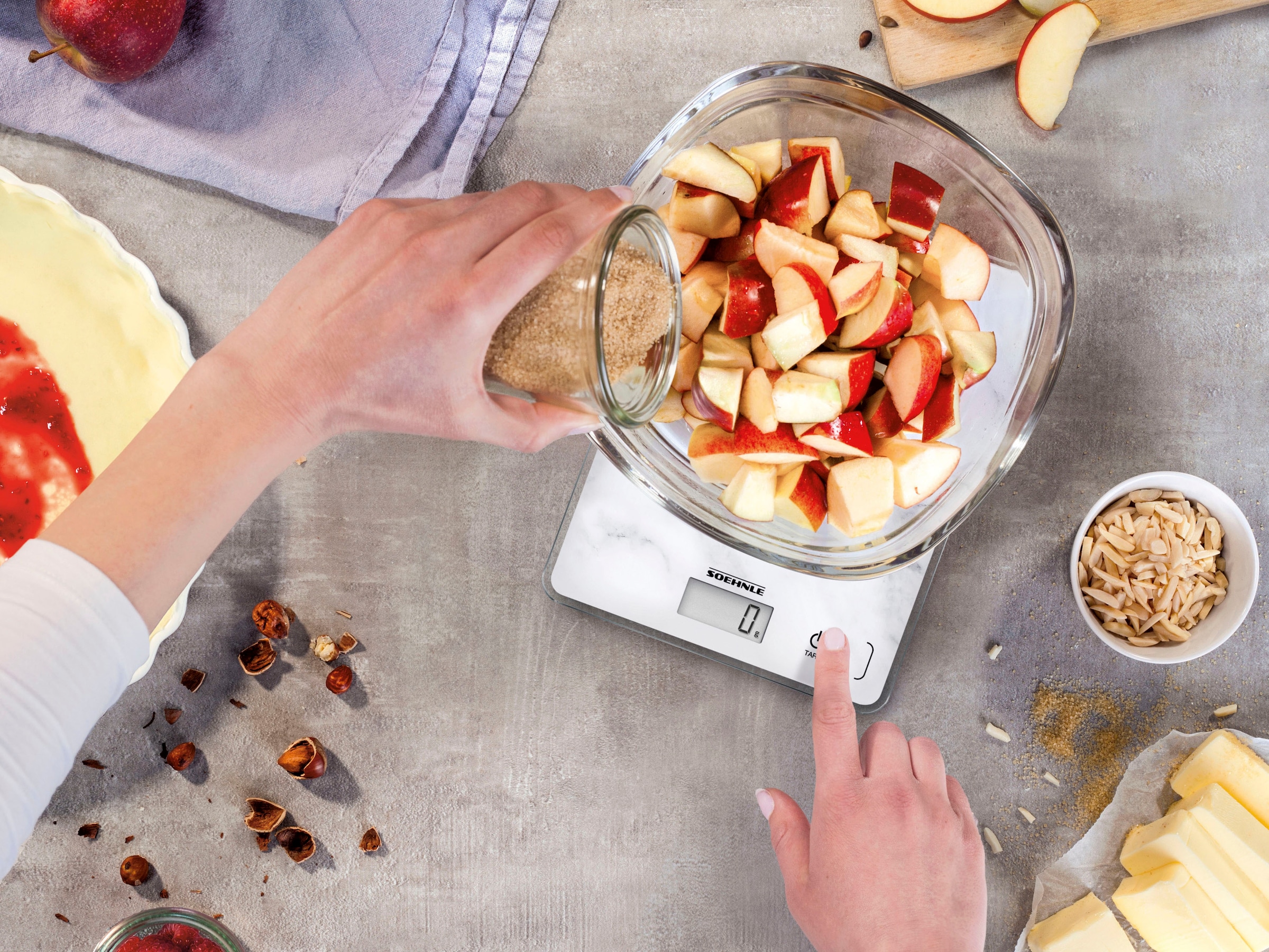 Soehnle Balance de cuisine »Page Compact 300 Marble« Tragkraft 5 kg, 1 g genaue Teilung