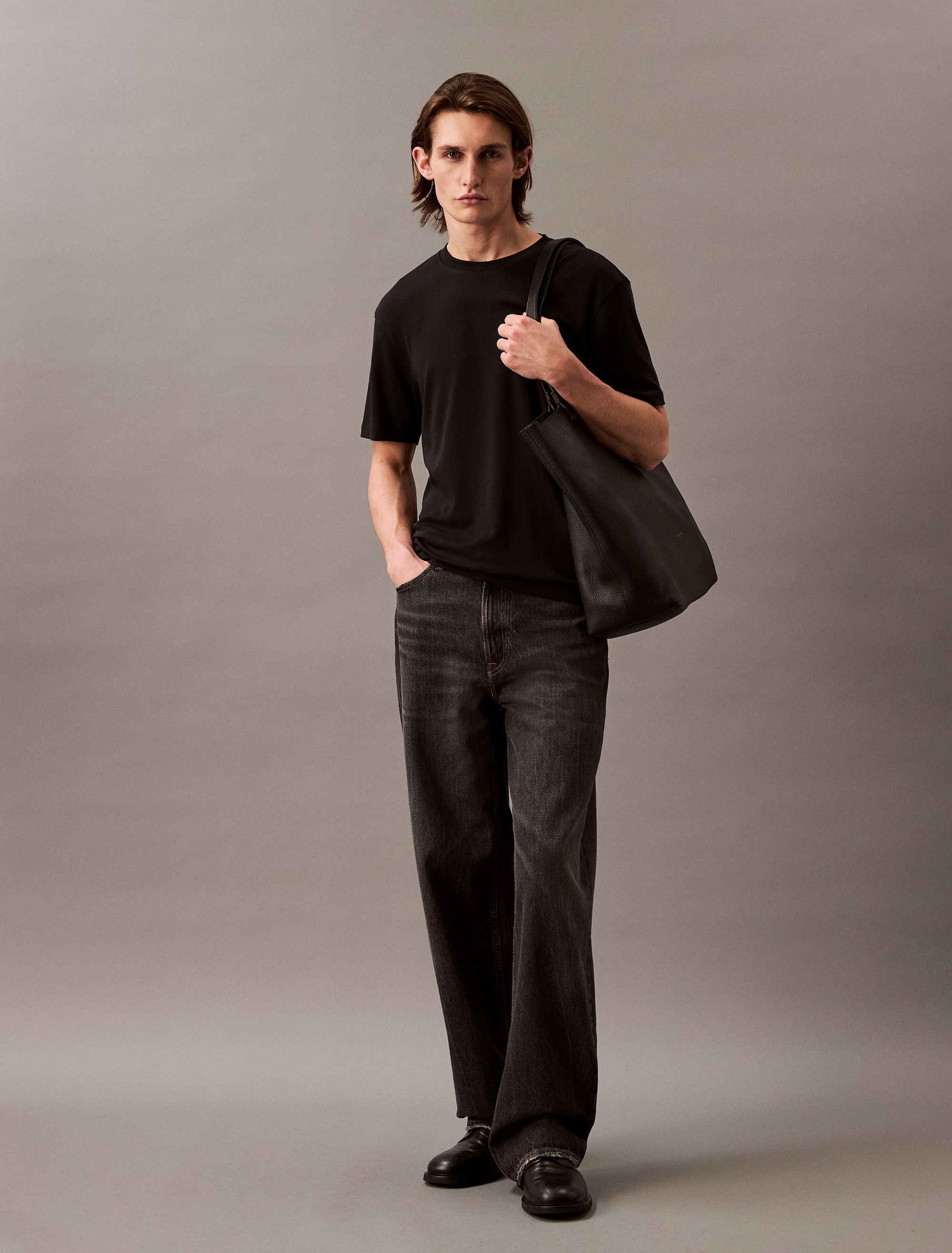 Calvin Klein T-shirt »SS NA WHSL SUPIMA CREWNECK TEE« col rond, coupe régulière