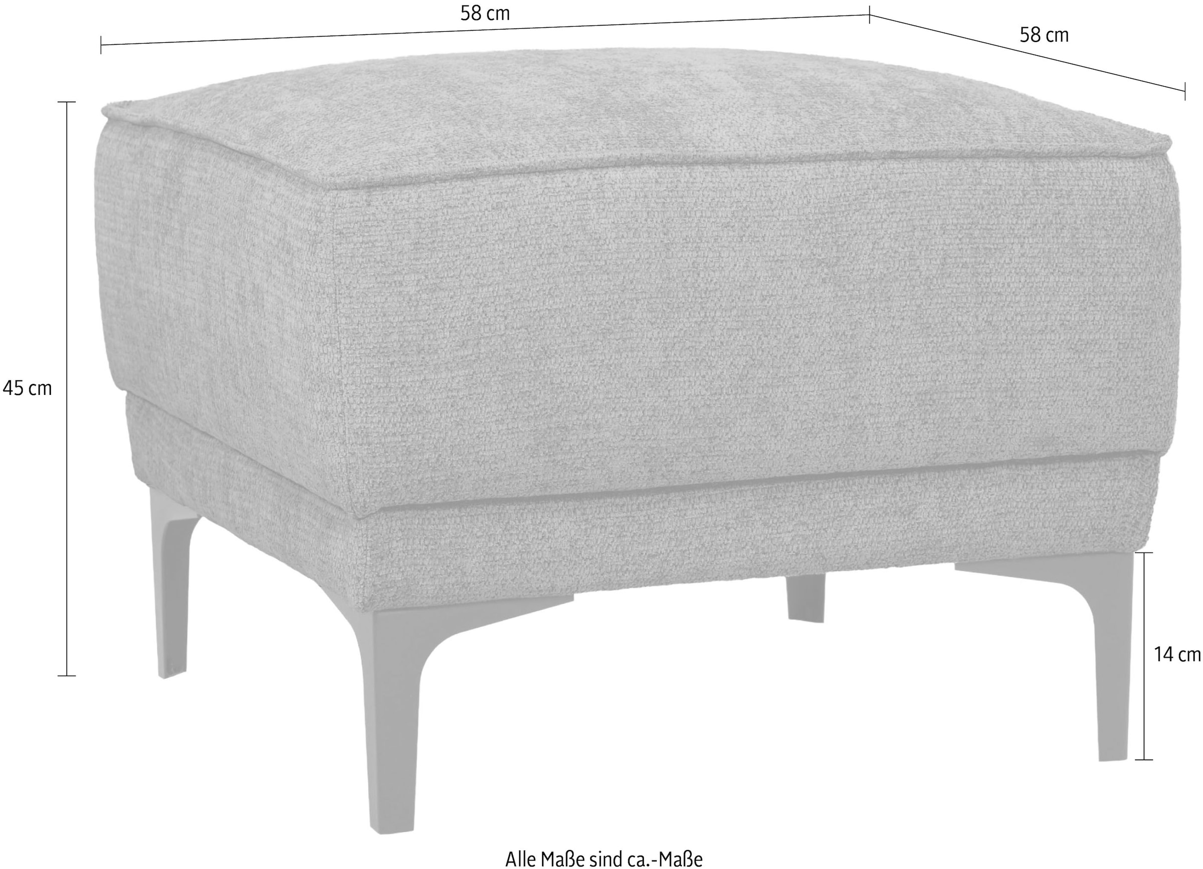 GOODproduct Polsterhocker »Oland, Pouf, passend zur Serie OLAND, Chenille-Bezug« passend zur Serie OLAND