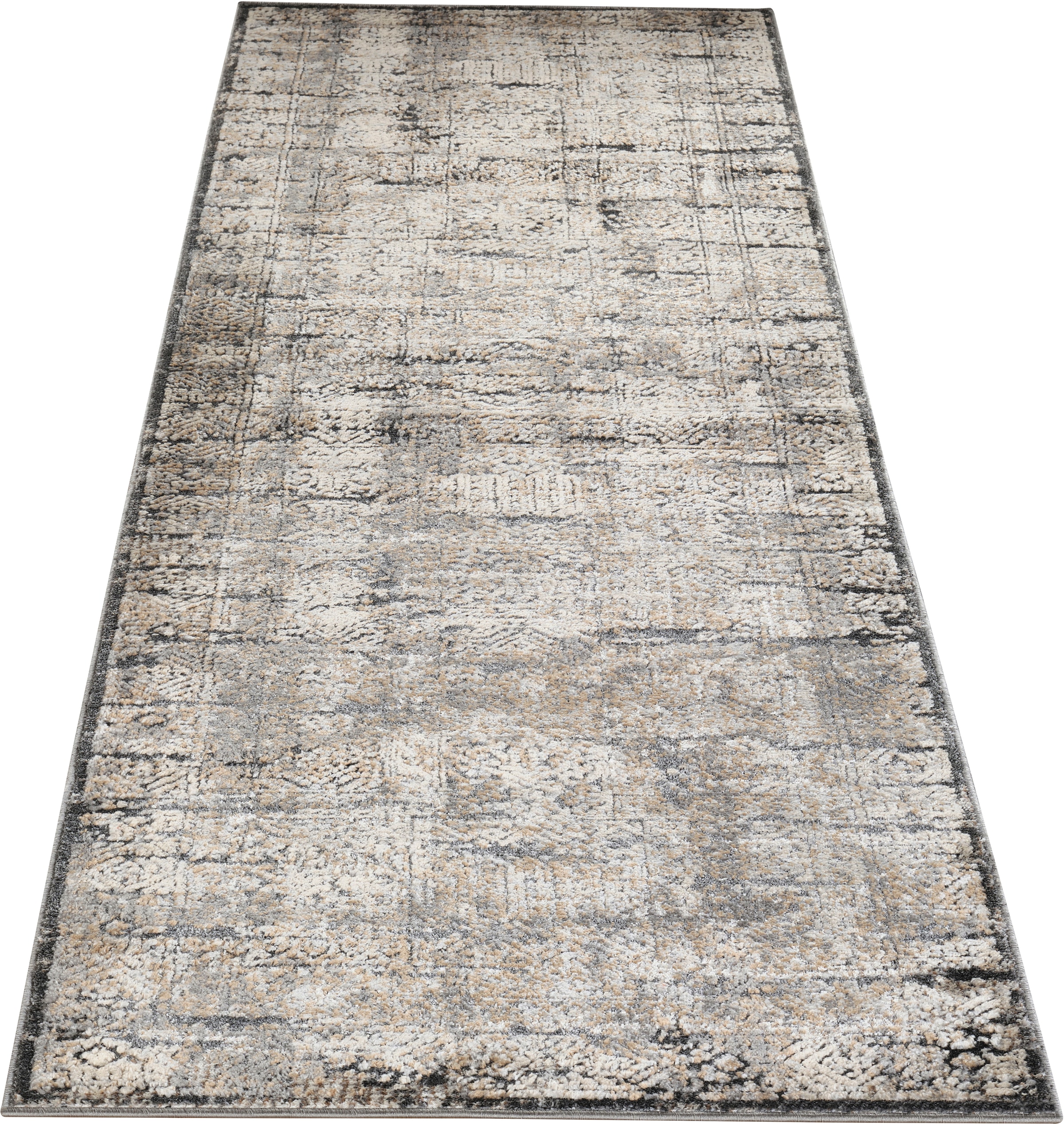 my home Chemin de table »Selin« Rectangulaire 9 mm Höhe dezenter Glanz, Schrumpf-Garn-Effekt, im Vintage-Look, dichte Qualität