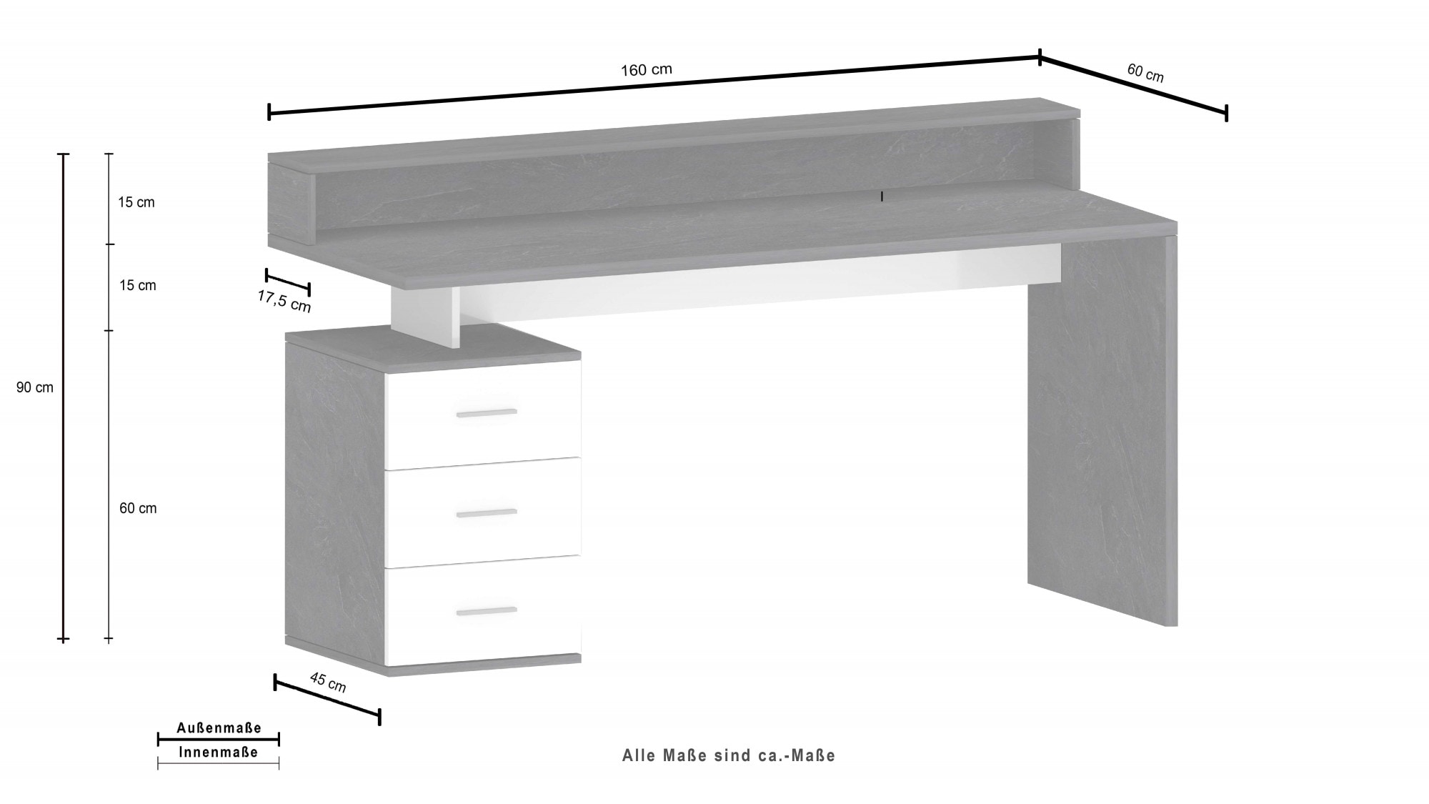 INOSIGN Schreibtisch »NEW SELINA«, hochwertiges ital. Design