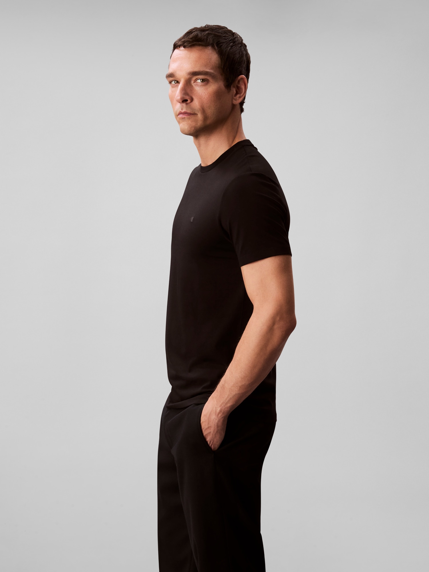 Calvin Klein T-shirt »2 Pack SS STRETCH COTTON SLIM TEE« Packung, 2 cuis Rundhalsausschnitt, slim fit
